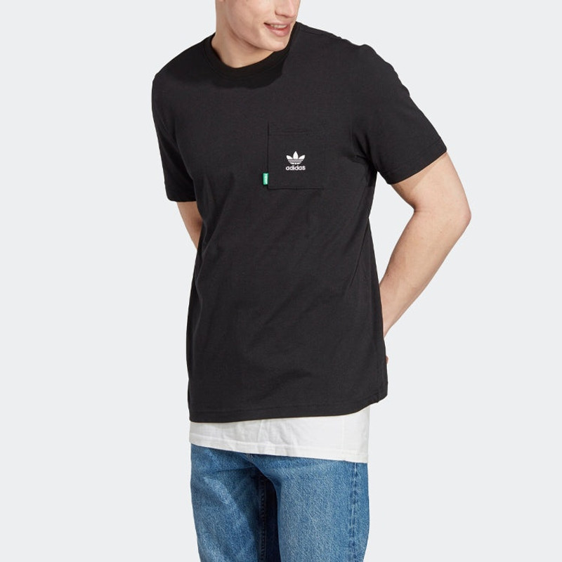 adidas adidas originals Essentials+ Made With Hemp T-shirt 'Black' HR8623 outlook