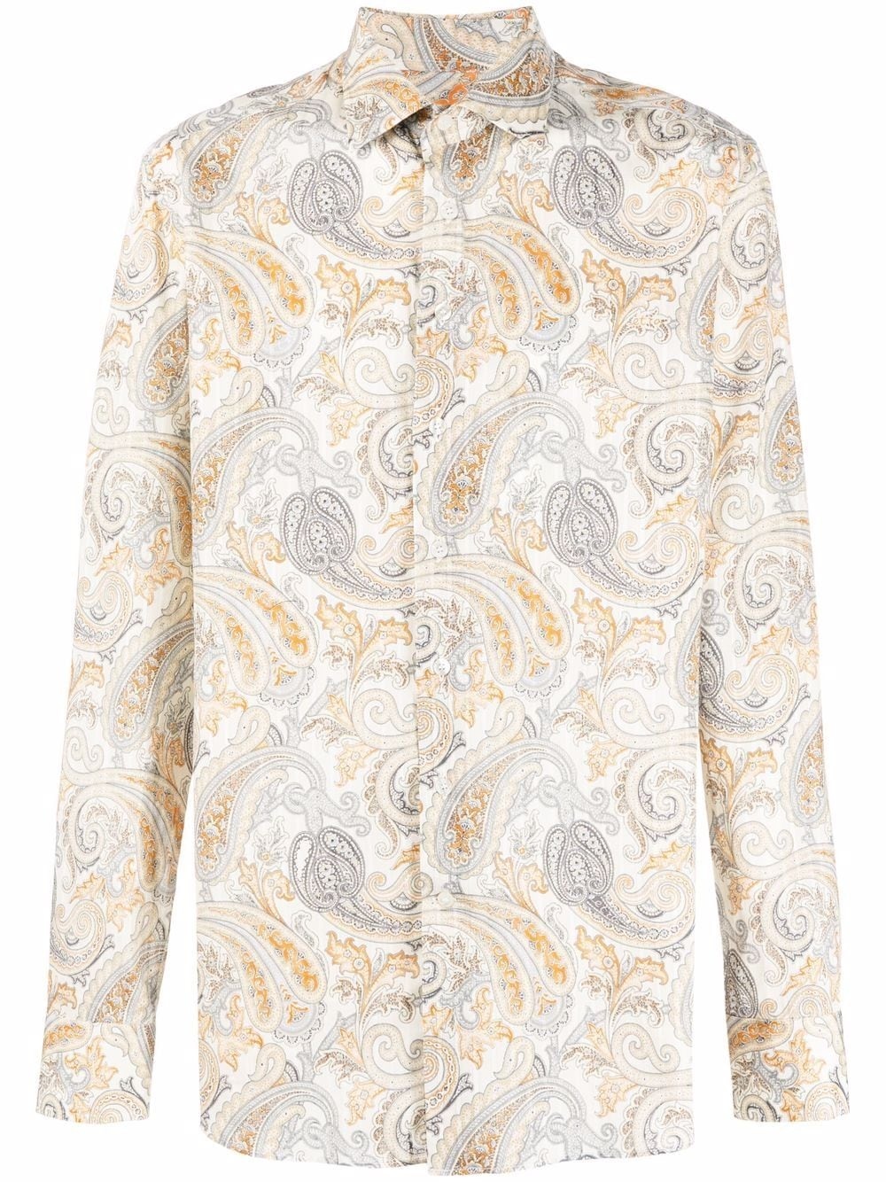 paisley-print cotton shirt - 1