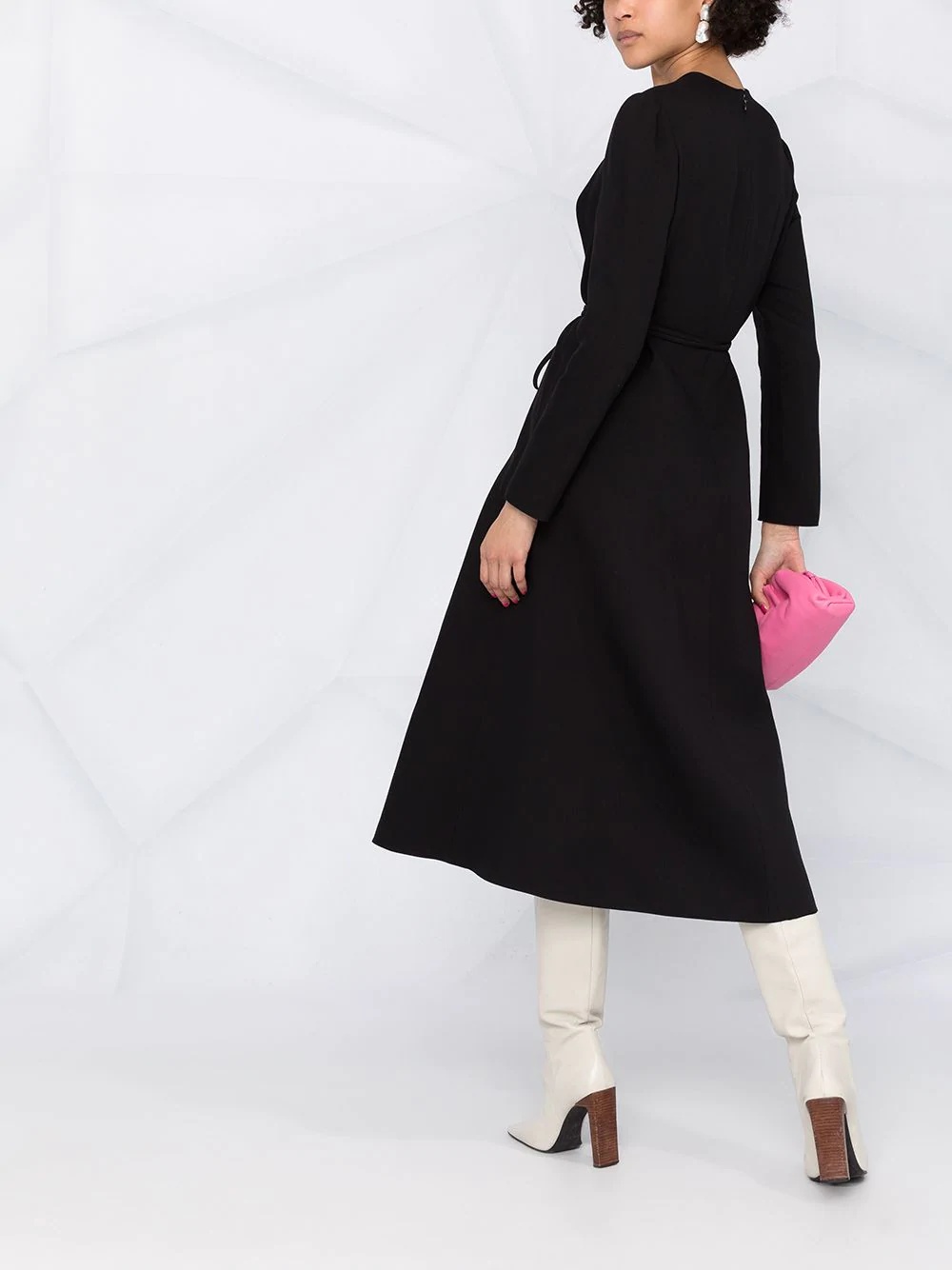 belted wool dress - 4