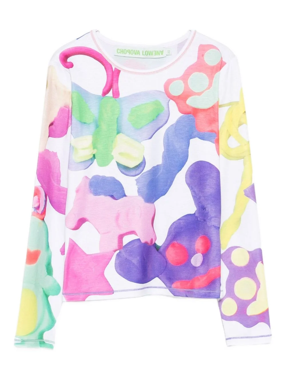 abstract-print T-shirt - 1