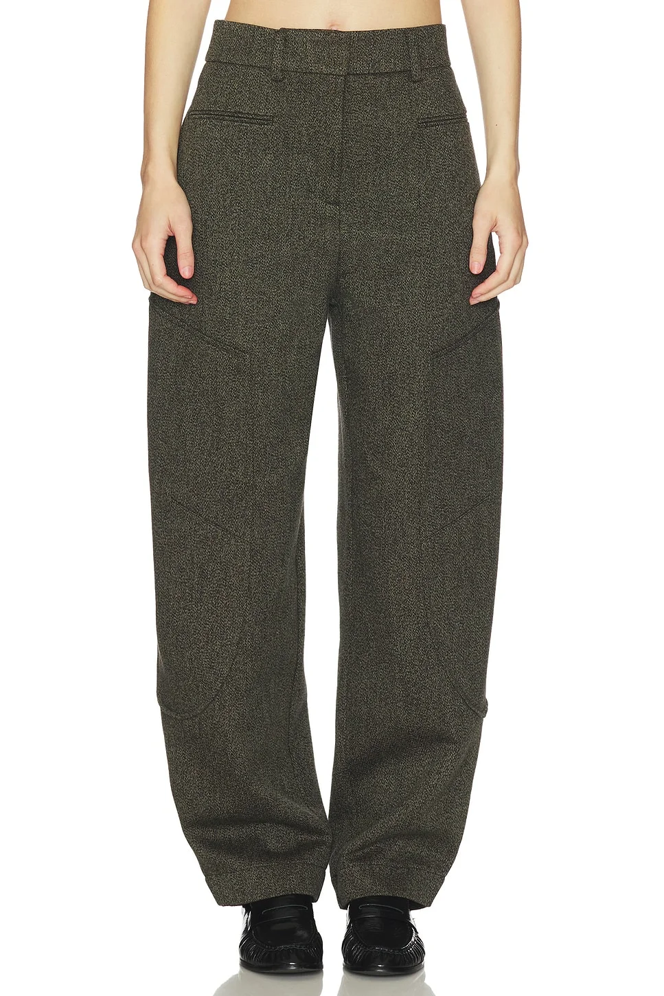 Mouline Suiting Curved Pant - 1