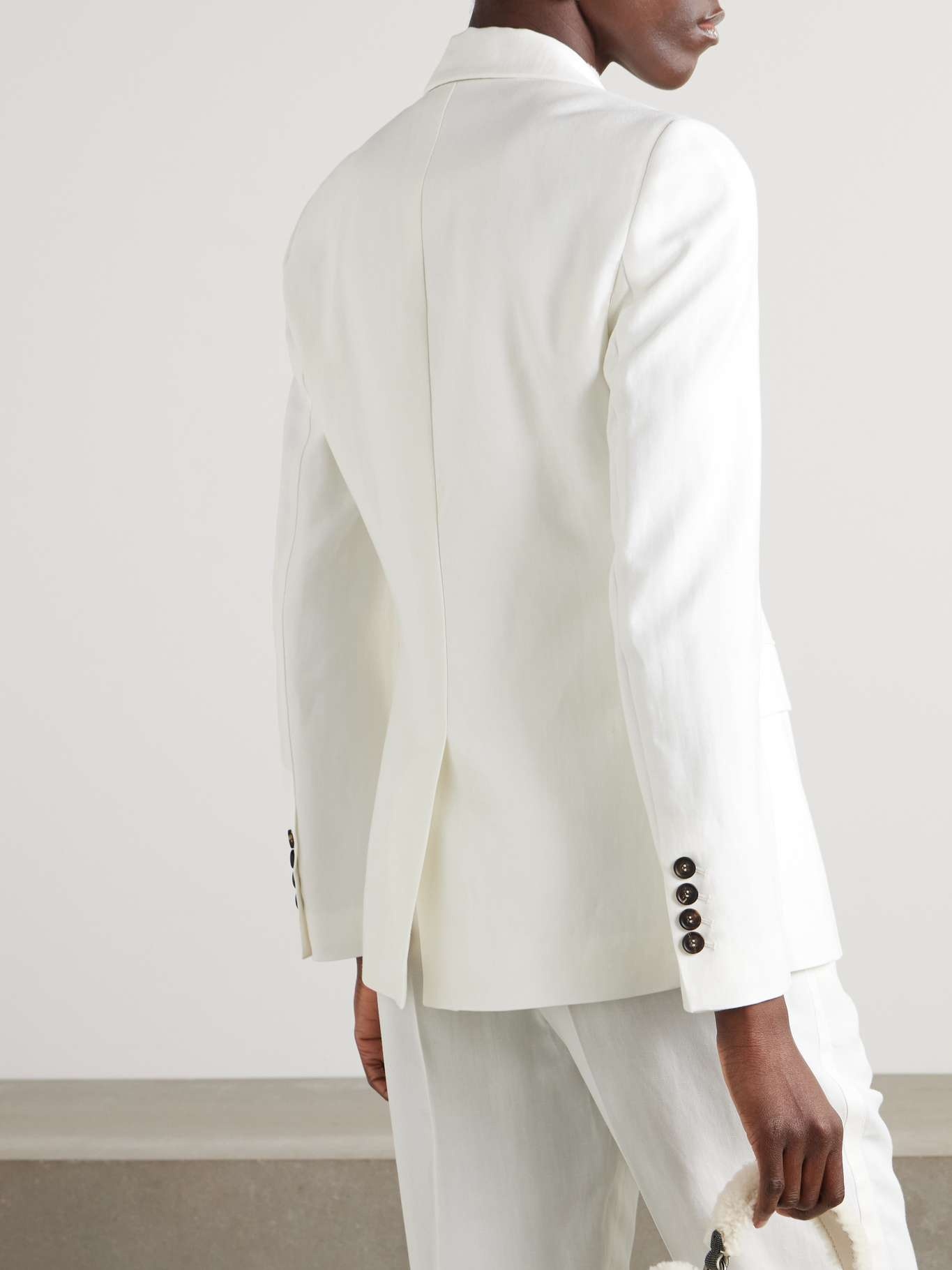 Twill blazer Off-white - 4