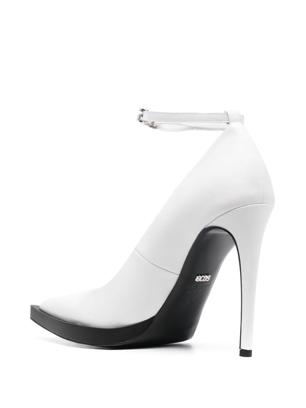 110mm pointed leather pumps - 3