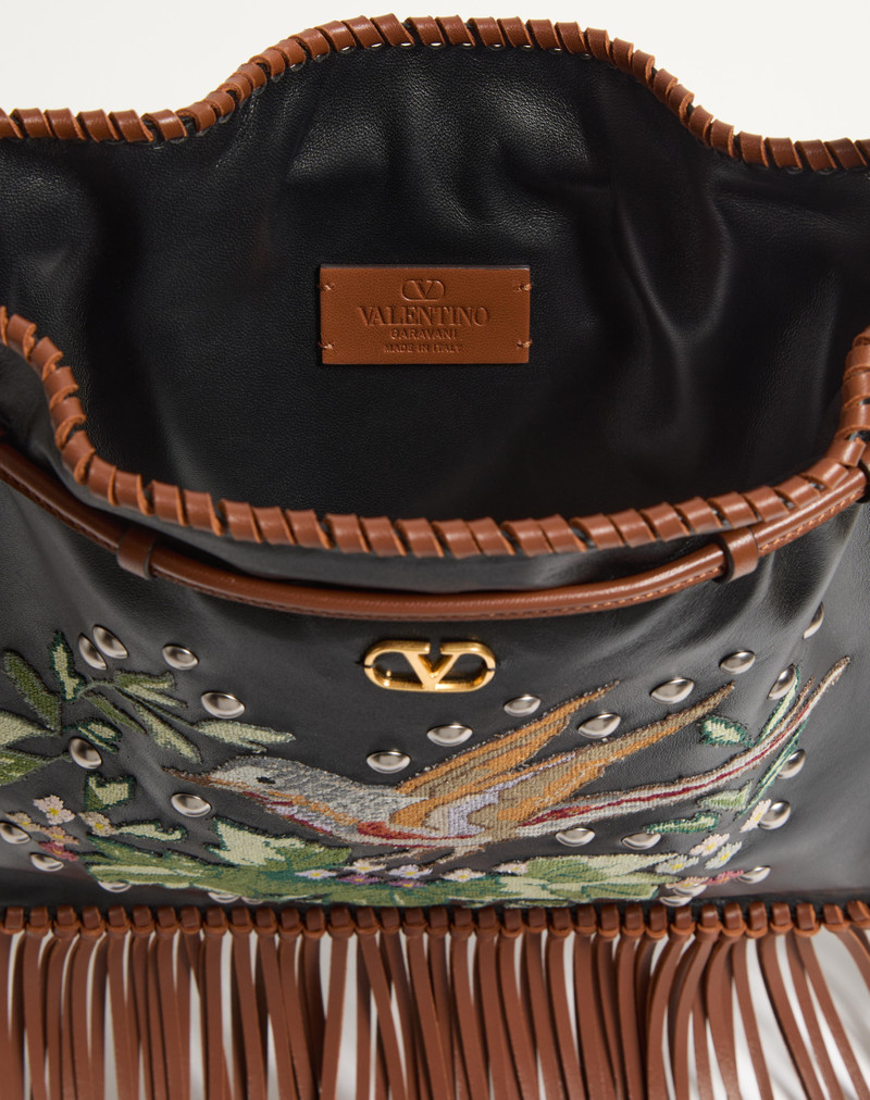 Valentino VALENTINO GARAVANI NELLCÔTE ALICE EMBROIDERED BAG WITH FRINGES outlook