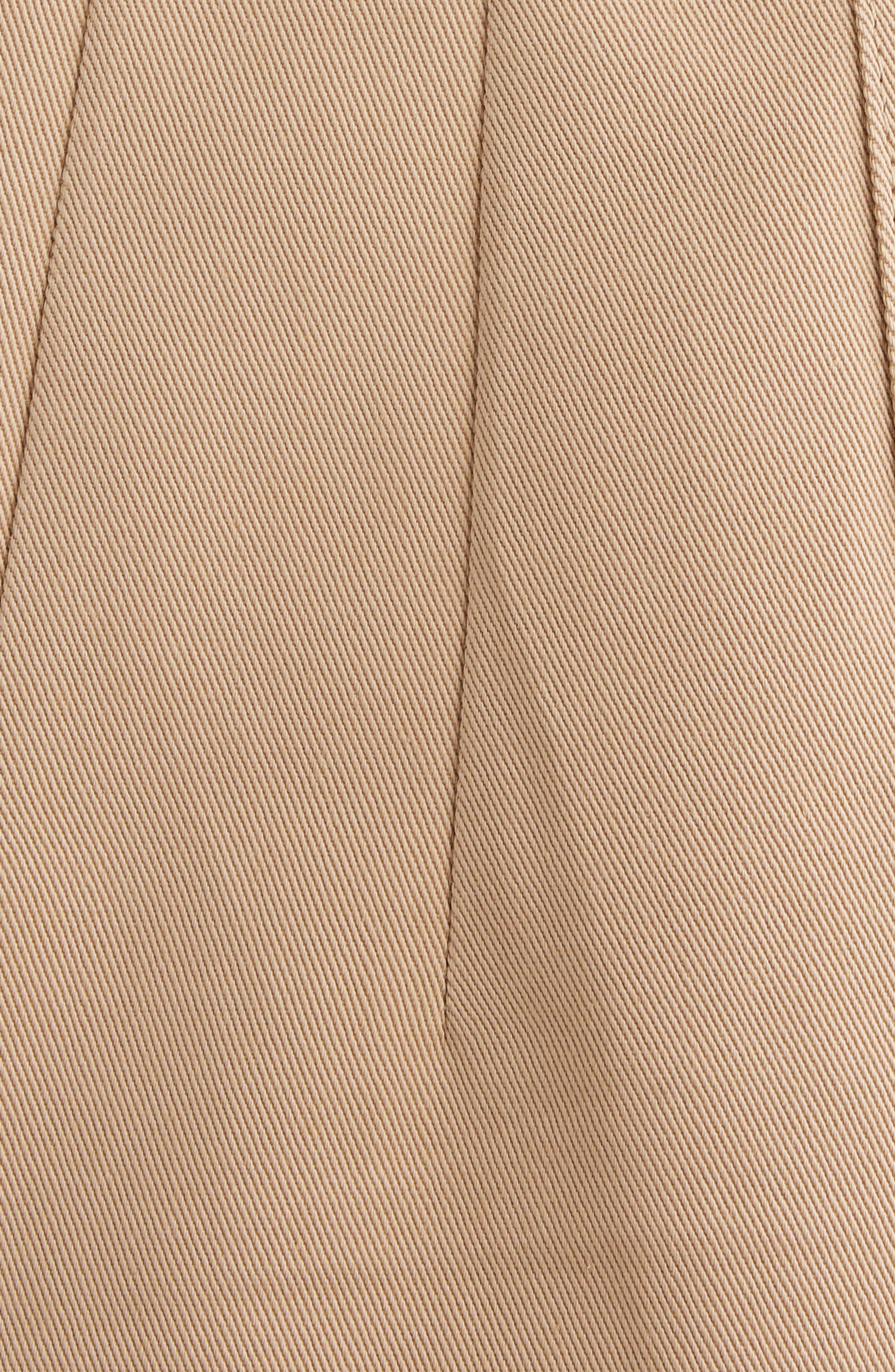 Chloé Sleeveless Cotton Gabardine Minidress in Worn Brown at Nordstrom - 6