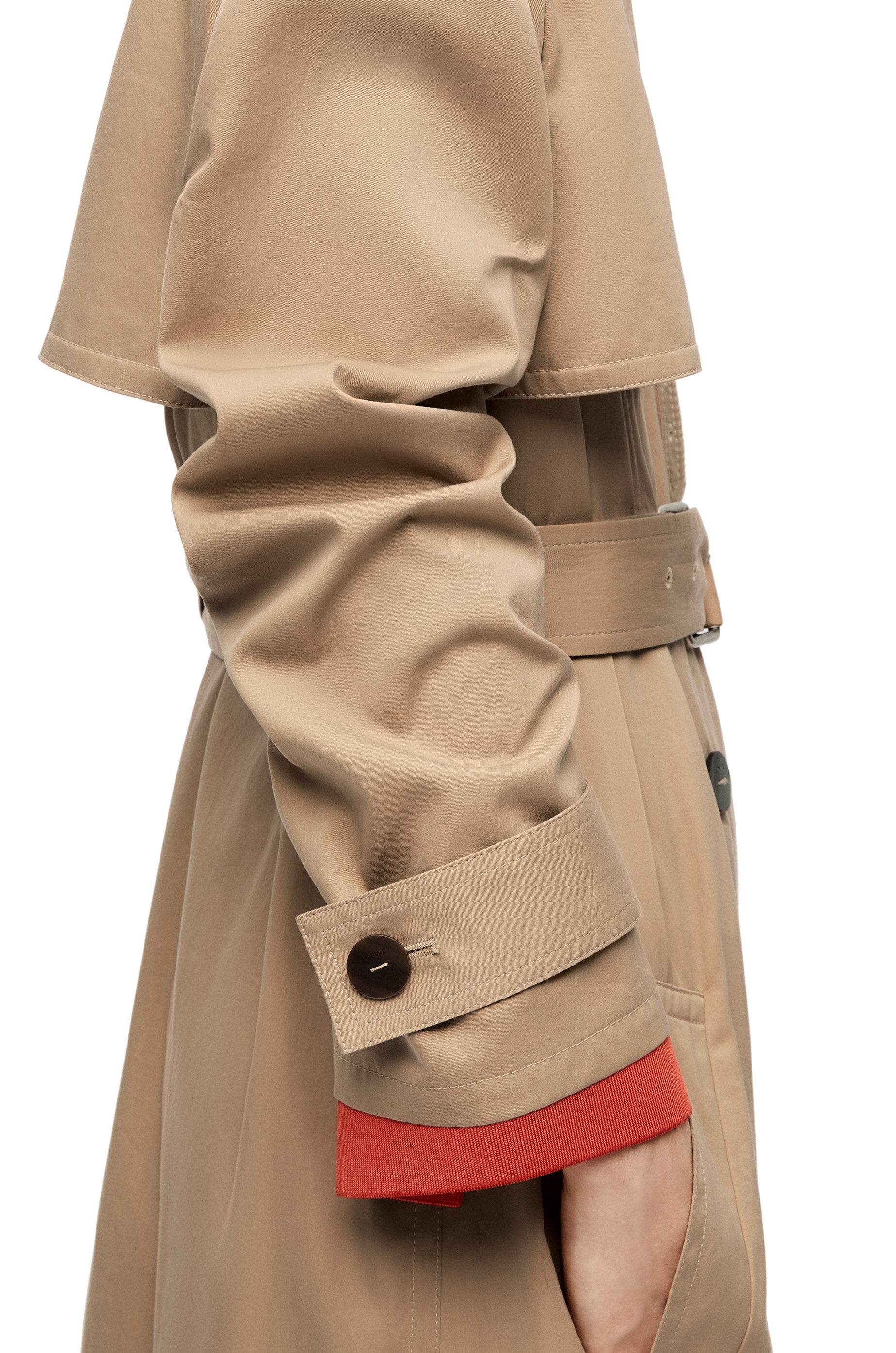 Trench coat in cotton and silk - 5