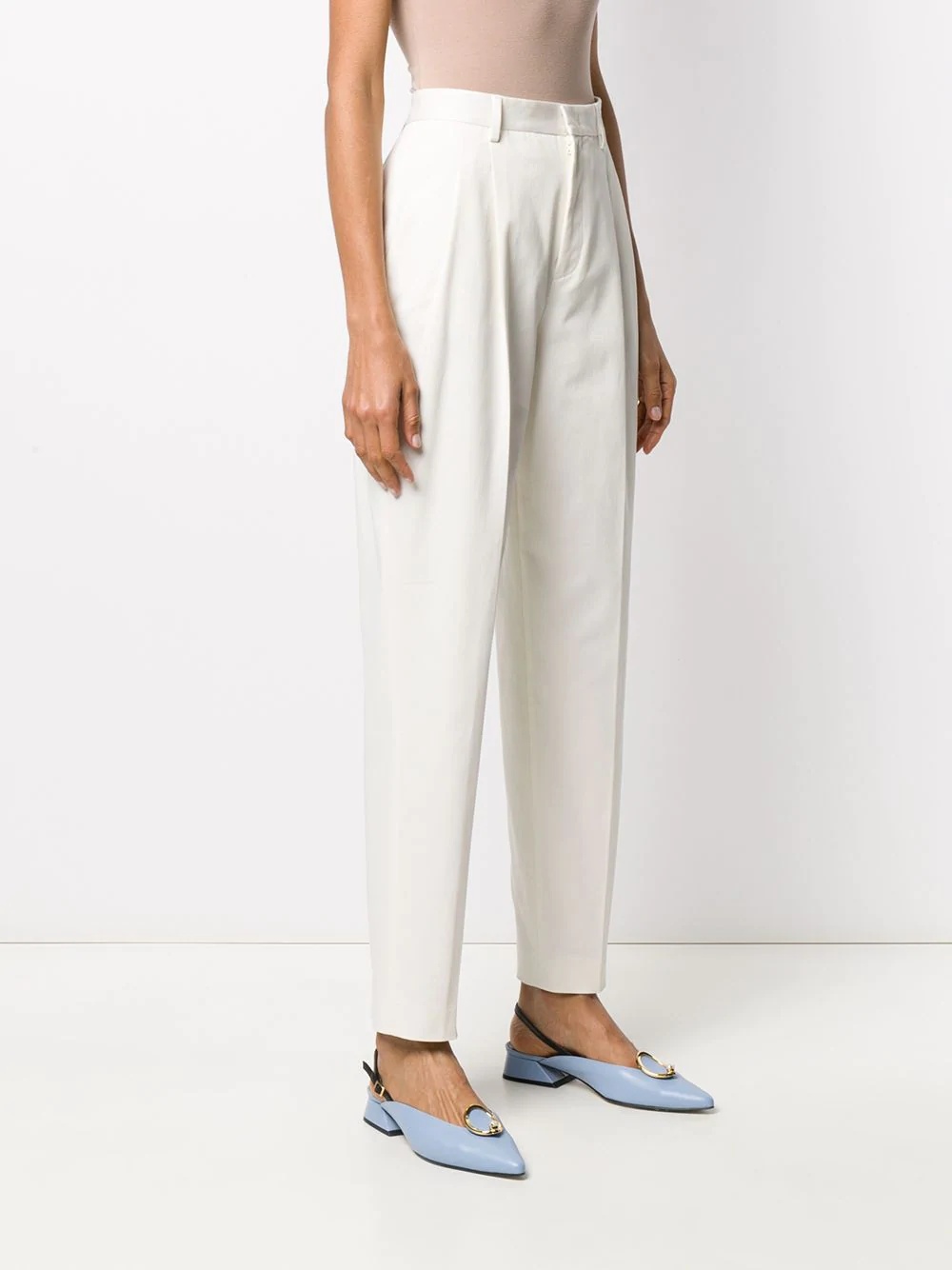 high-waisted tapered trousers - 3