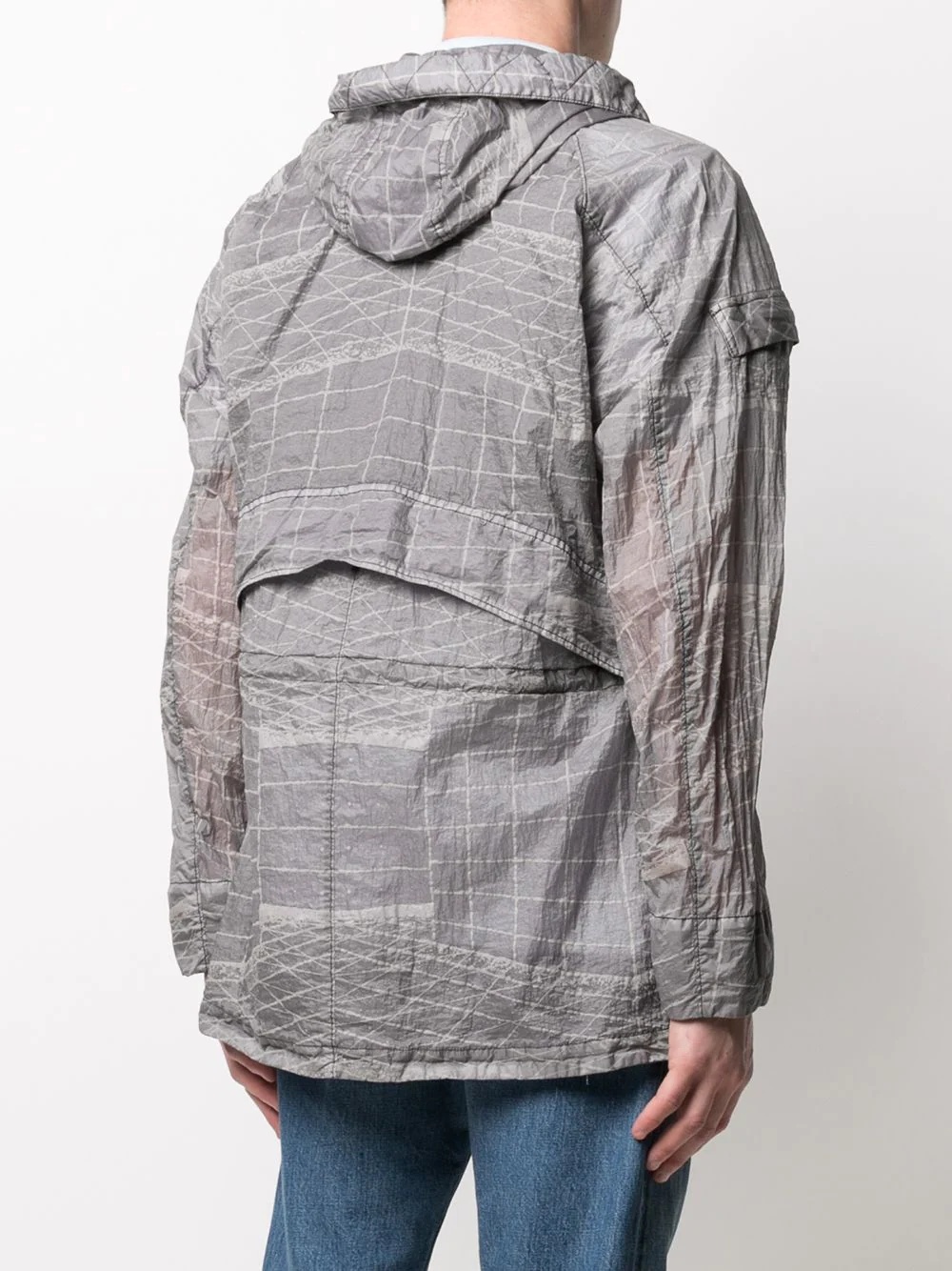 abstract-print hooded lightweight jacket - 4