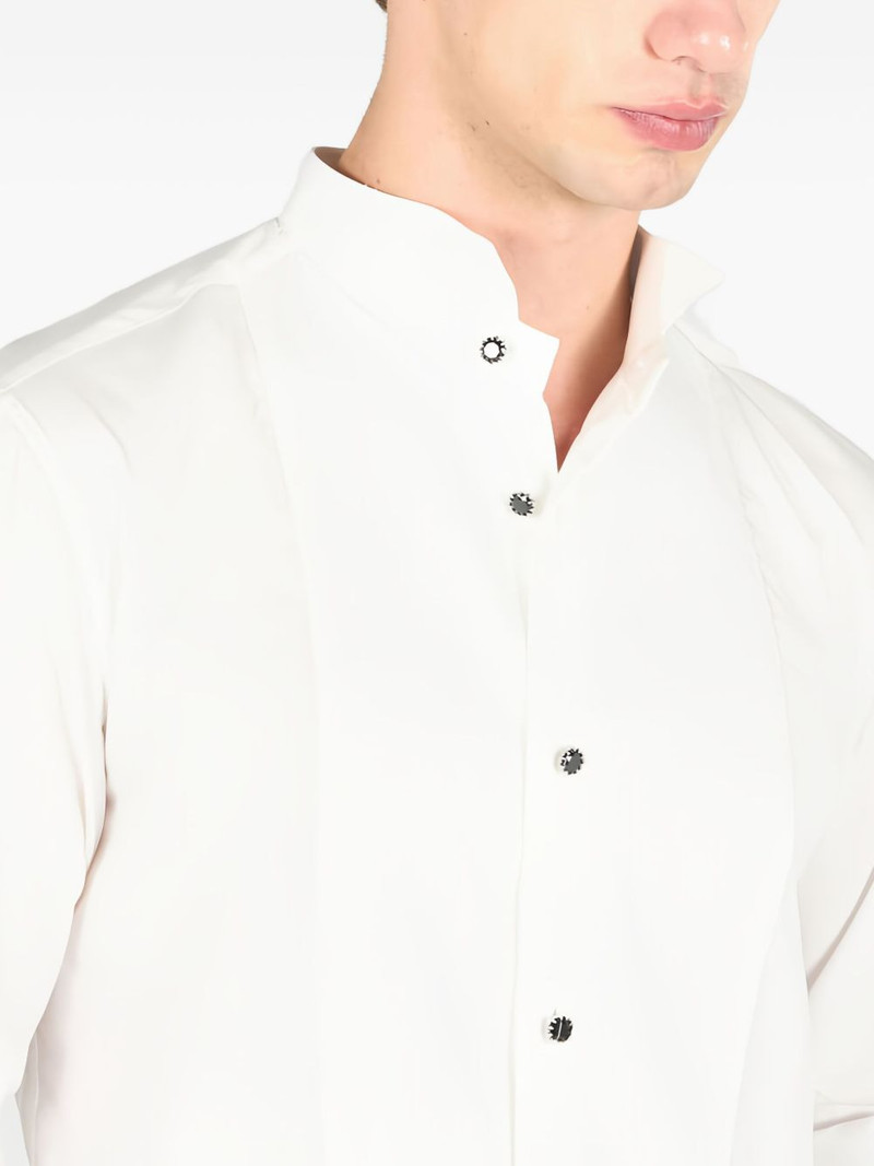 pleated-front button shirt 5