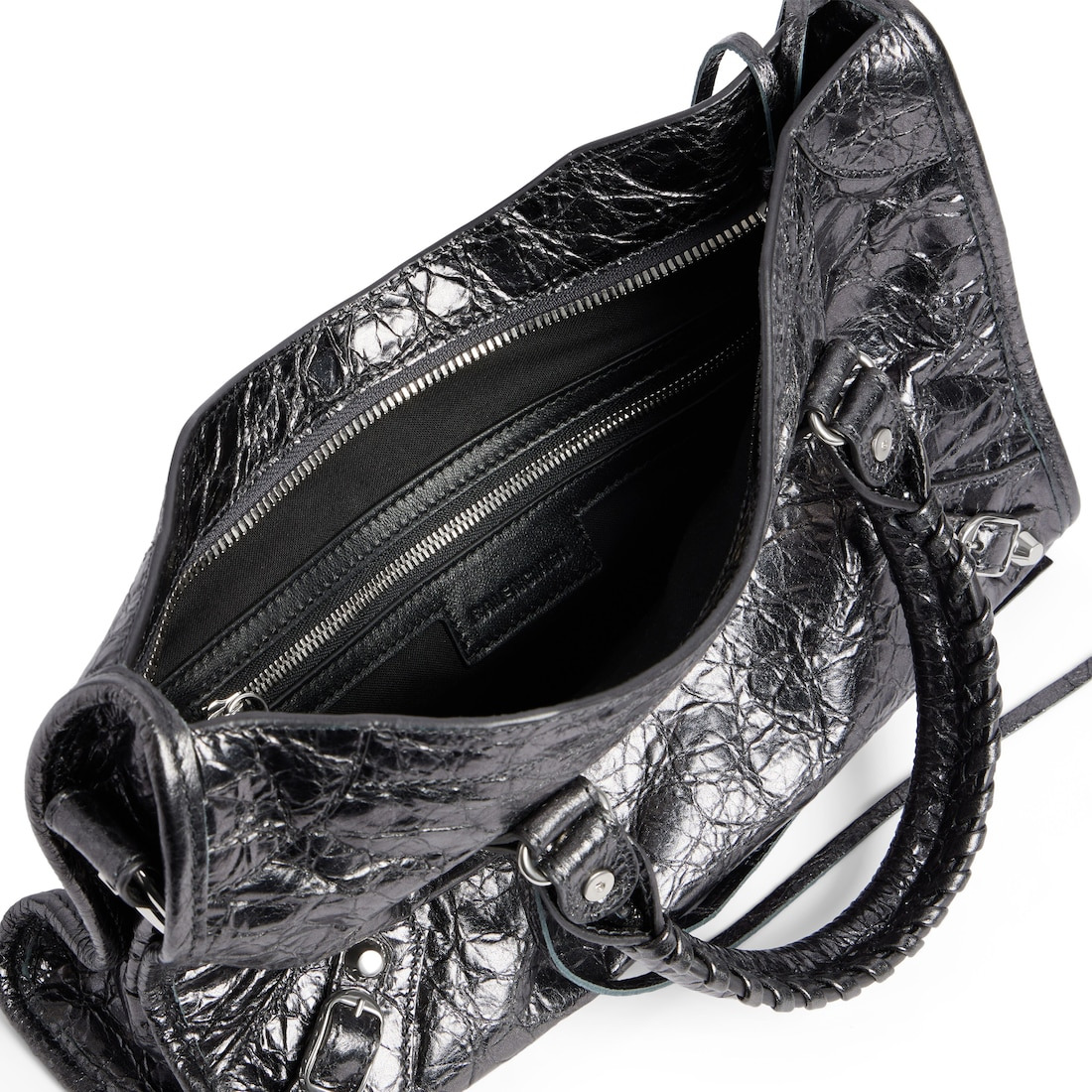 Women's Le City Small Bag Metallized in Grey - 5