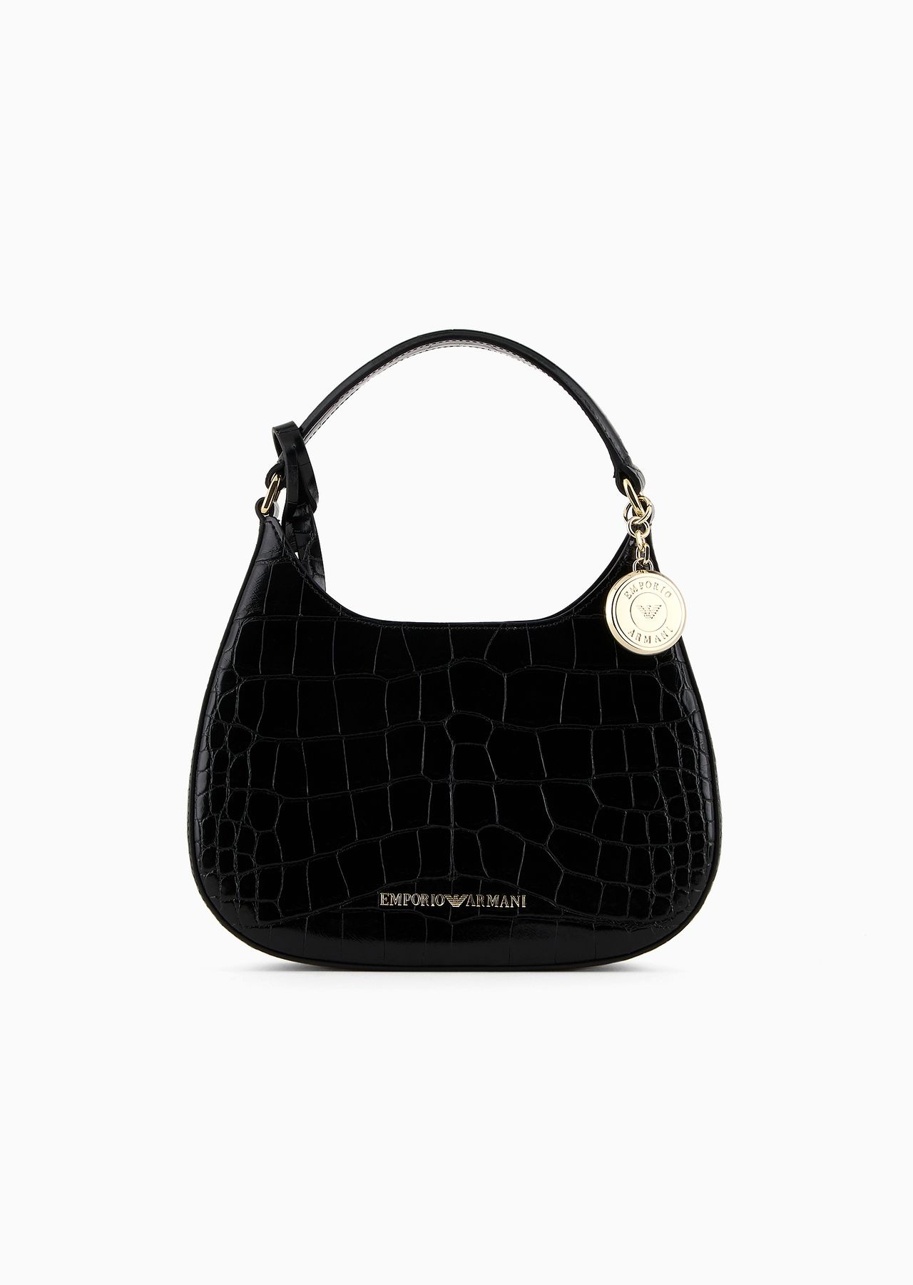 Small mock croc hobo bag - 1
