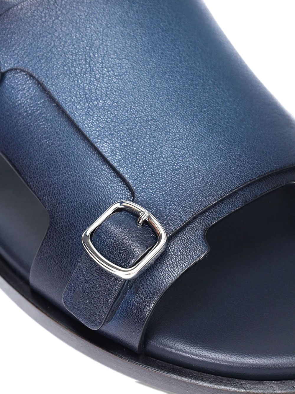 double-buckle leather sandals - 3