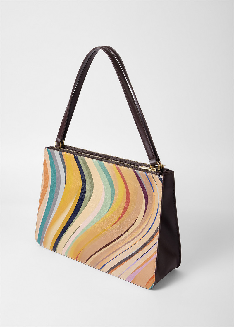 Women's 'Dusky Swirl' Double Zip Tote Bag 3