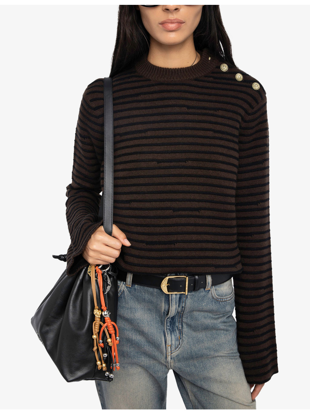 Striped Knitted Wool and Cashmere Jumper - 3