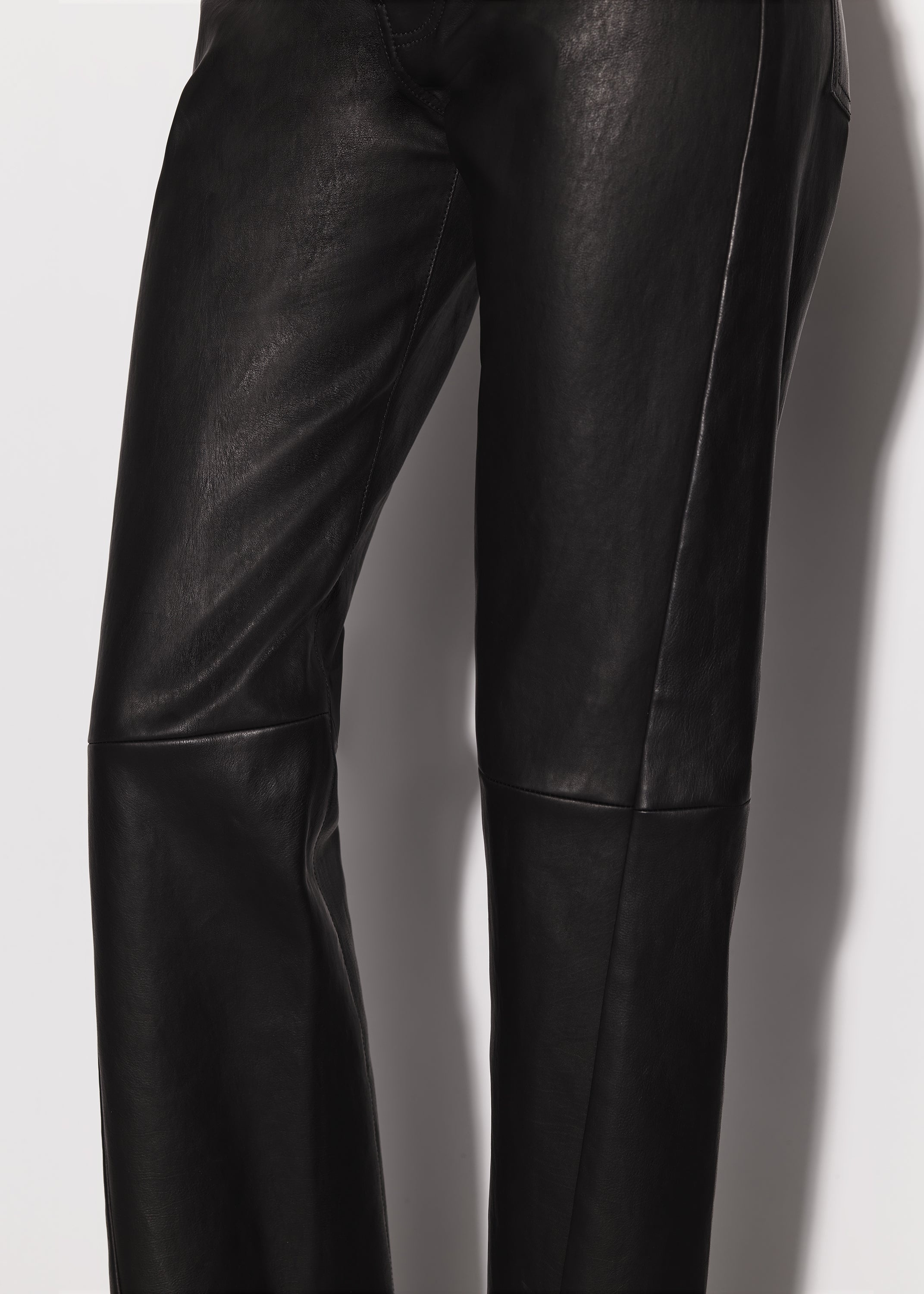 LEATHER 5 POCKET STRAIGHT PANT - 6