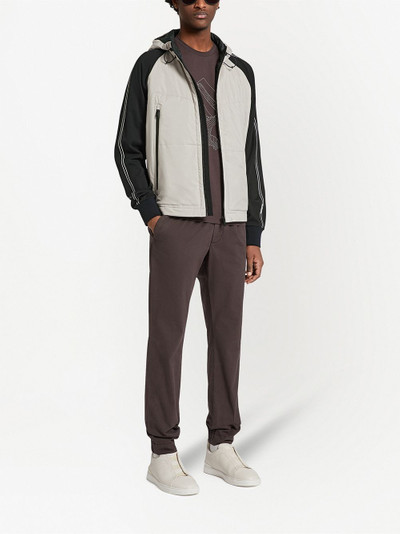 Z Zegna two-tone hooded jacket outlook