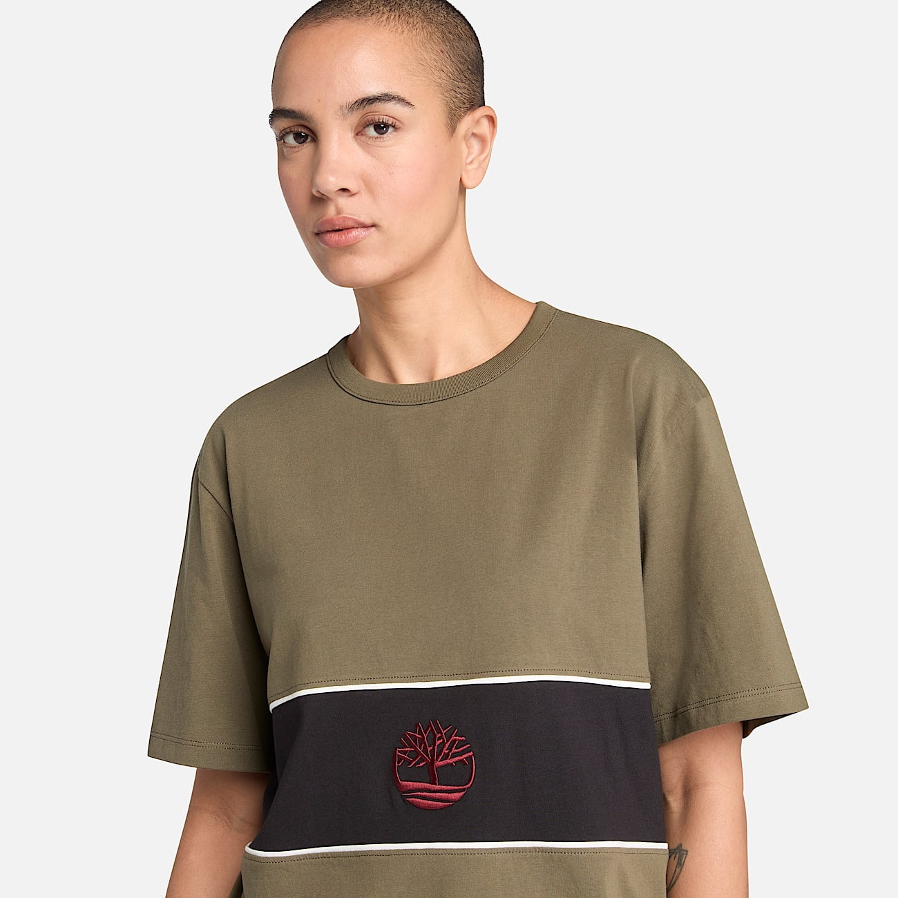 Cut-and-Sew Short-Sleeve T-Shirt - 5
