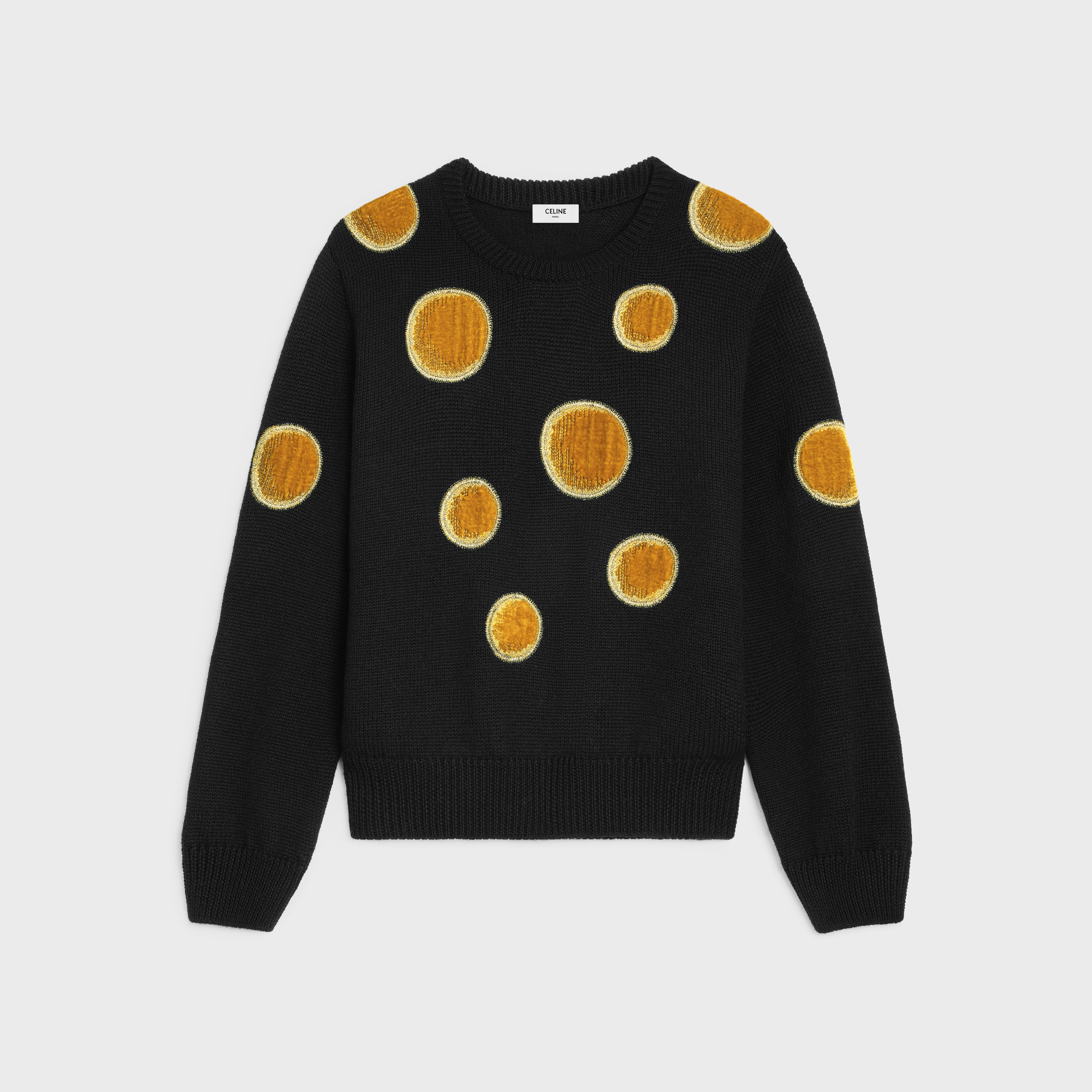 crew neck sweater in velvet wool - 1