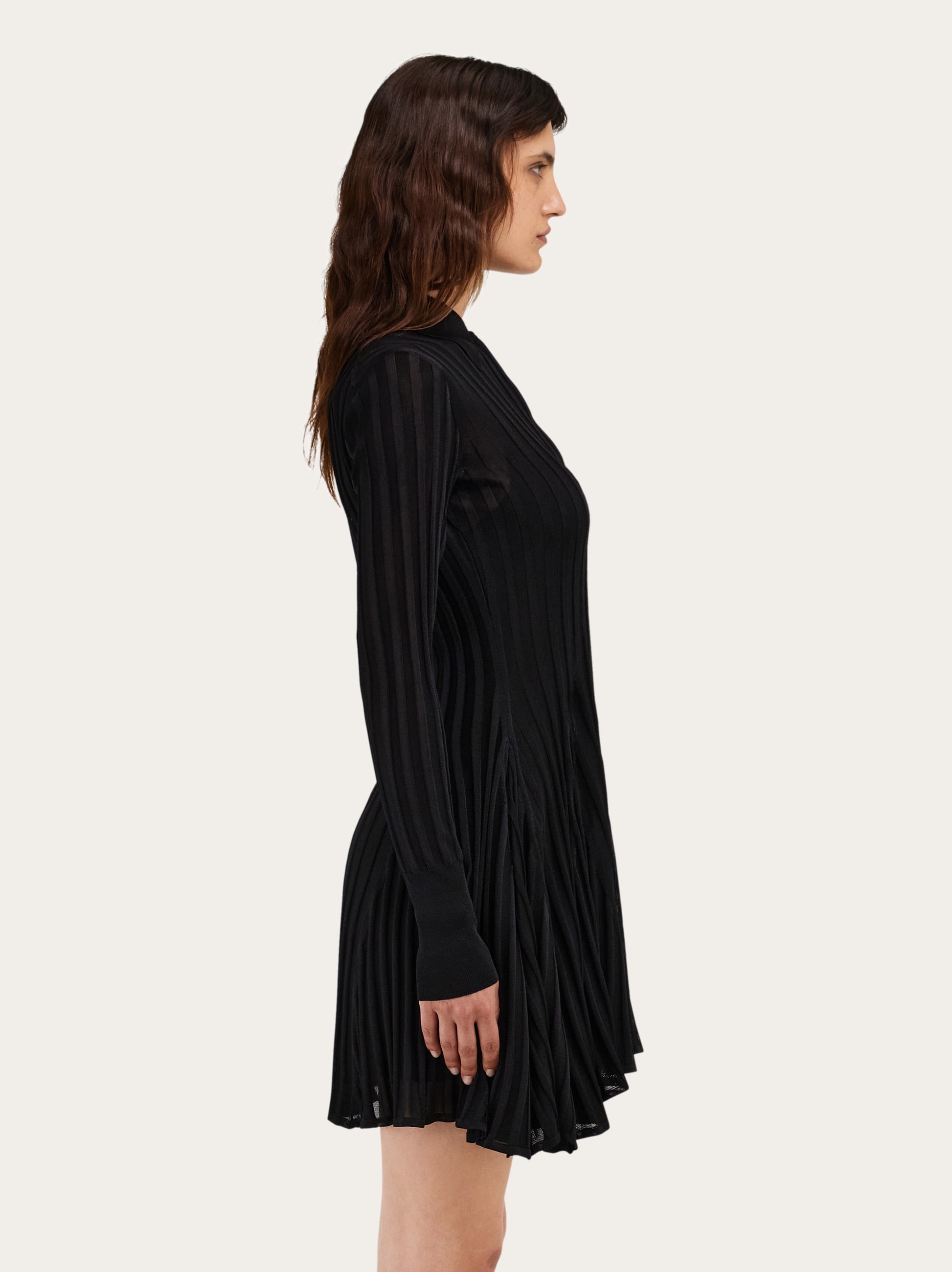 Ribbed skater dress - 3