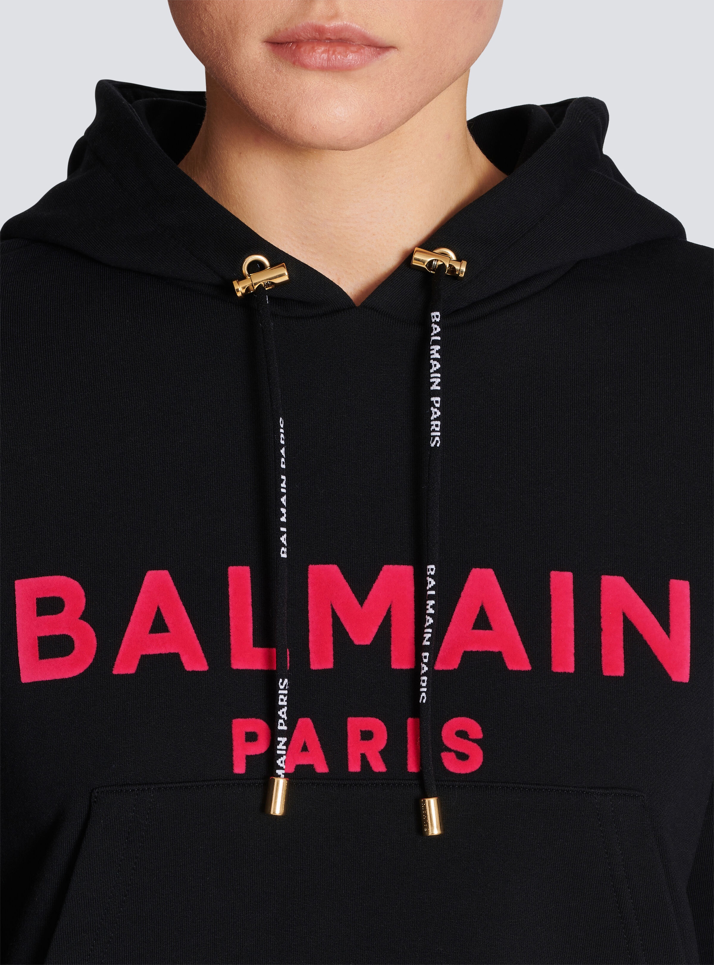 Cotton printed Balmain logo sweatshirt - 6