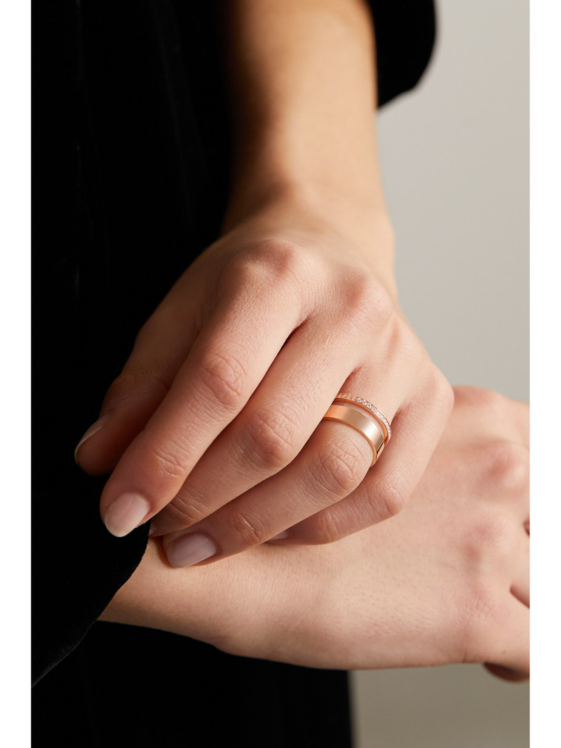REPOSSI Berbère Module 18-karat Rose Gold Diamond Ring outlook