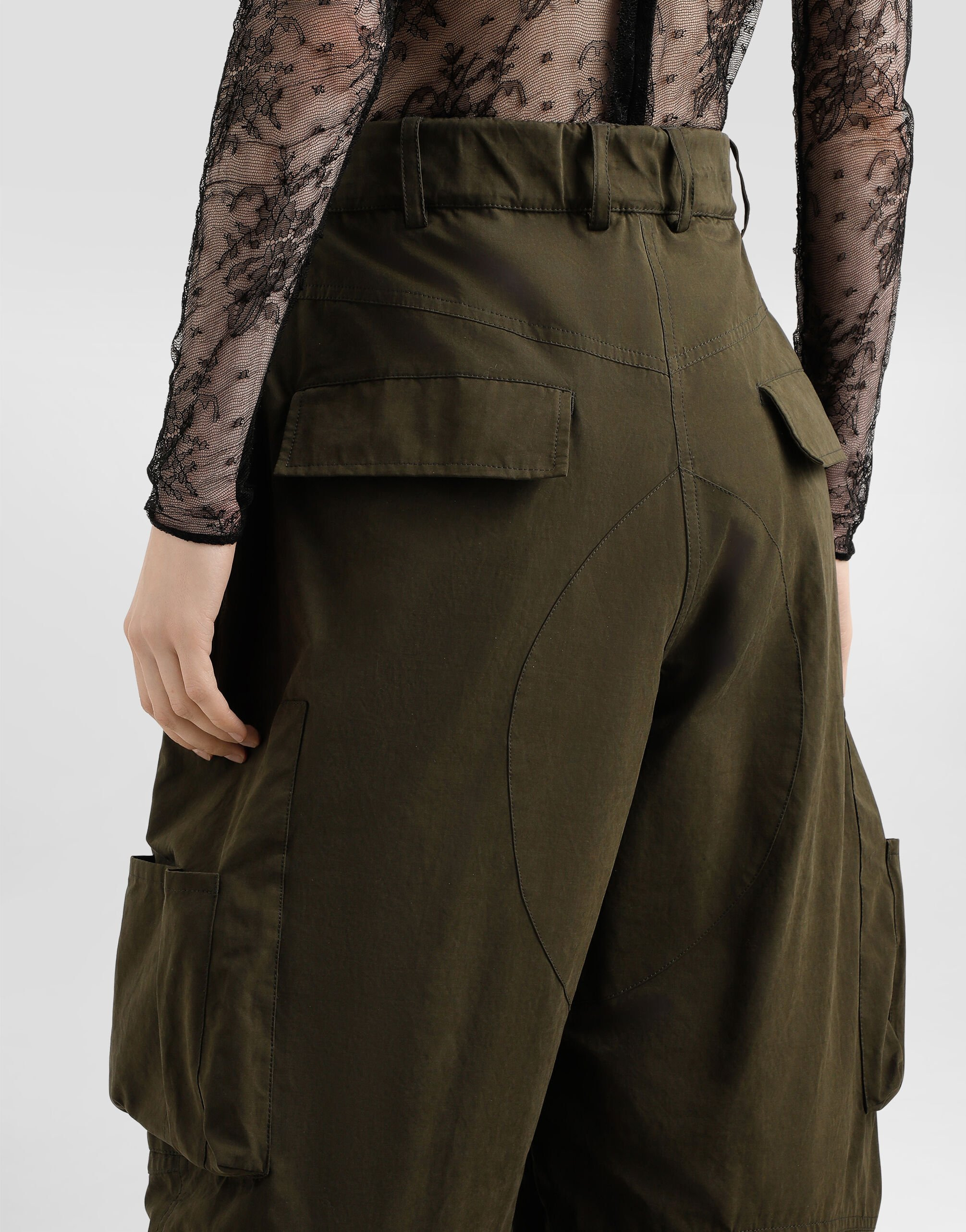 Waxed faille cargo pants - 6