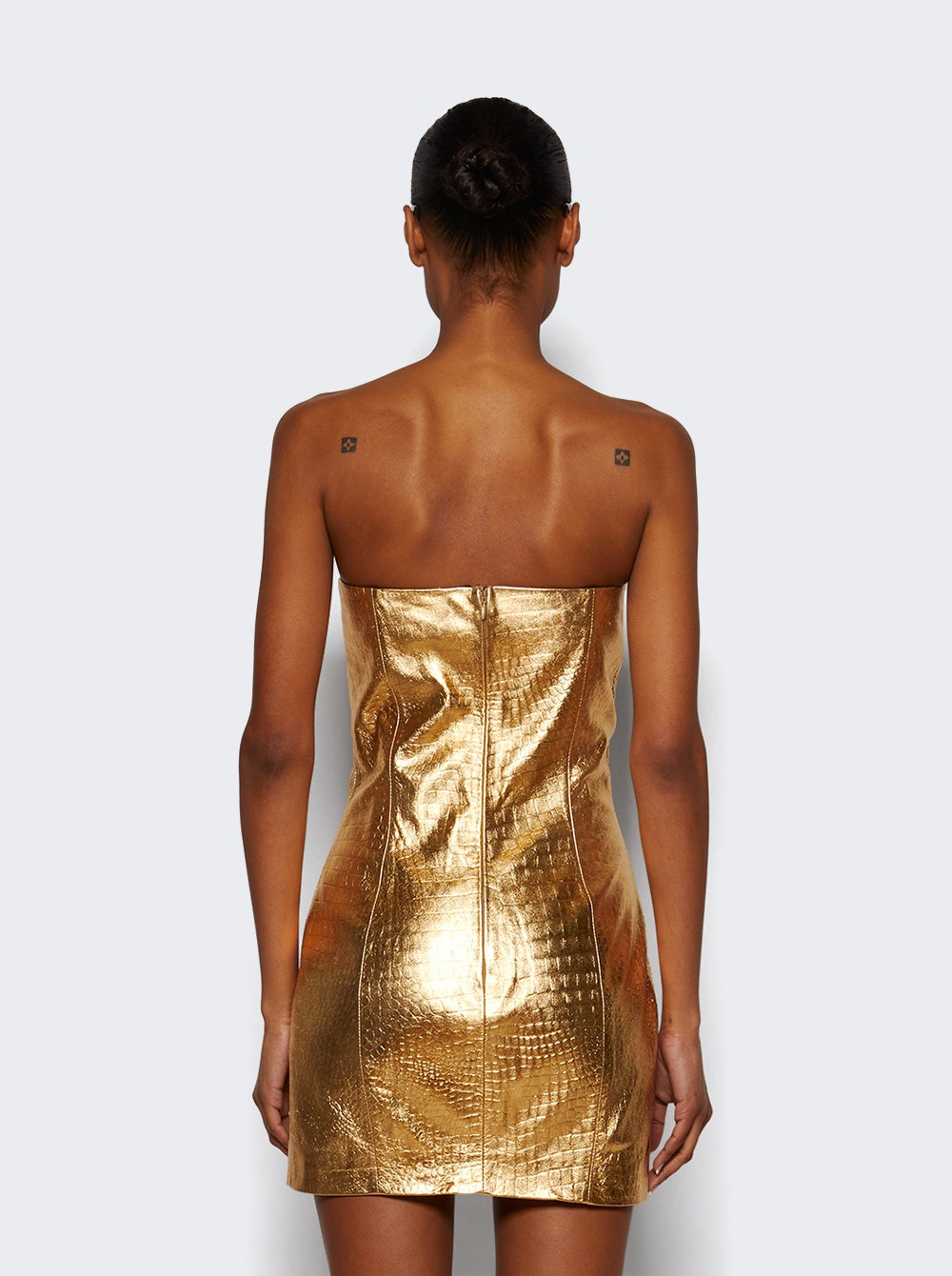 Rochelle Leather Mini Dress Solar Eclipse - 4