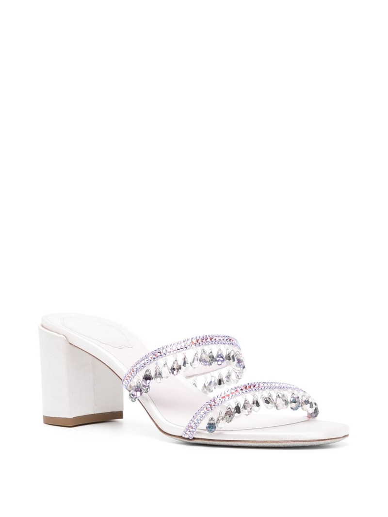 RENE CAOVILLA crystal embellishment sandals outlook