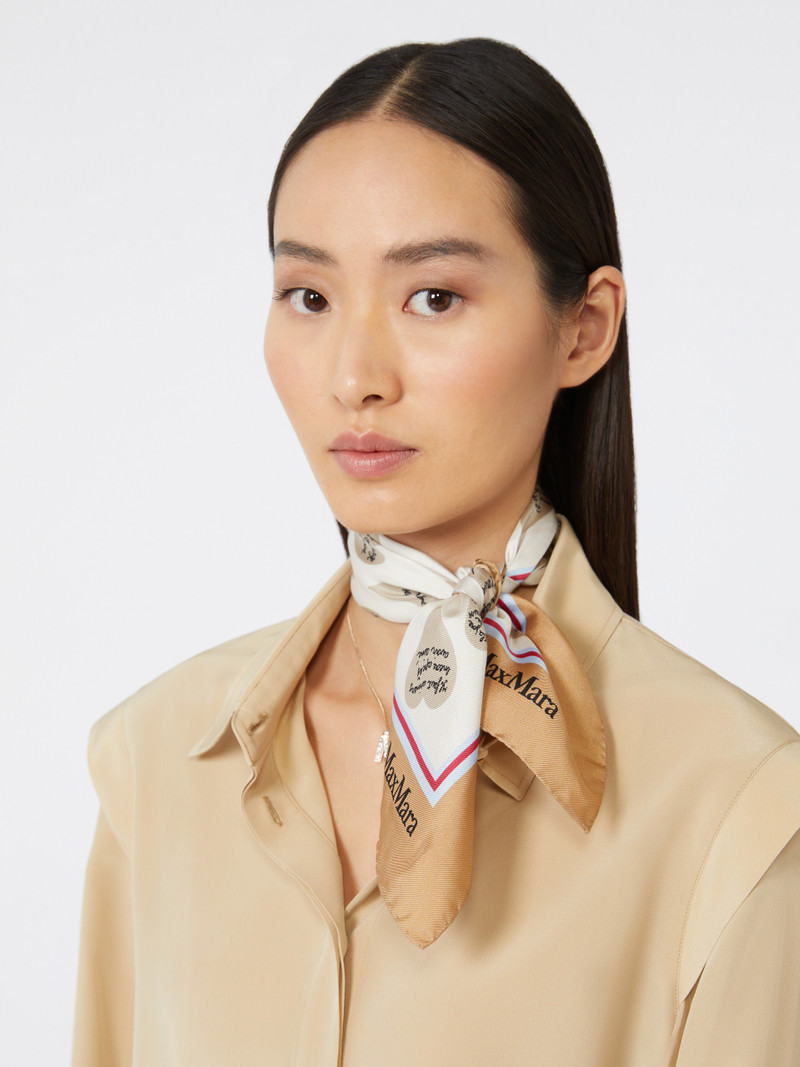 NUMANA Printed silk twill foulard 4