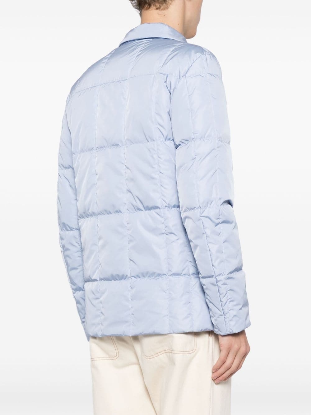 padded single-breasted blazer - 4