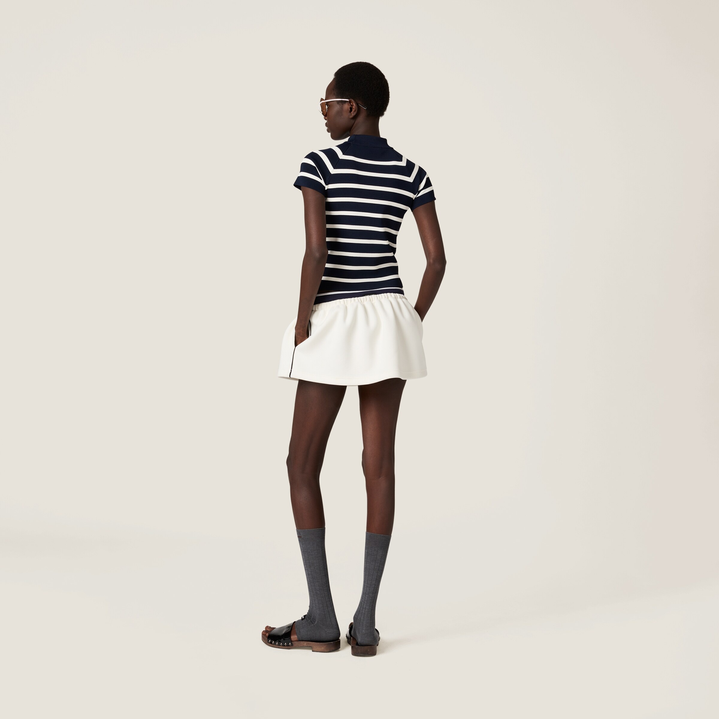 Striped mock turtleneck sweater - 3