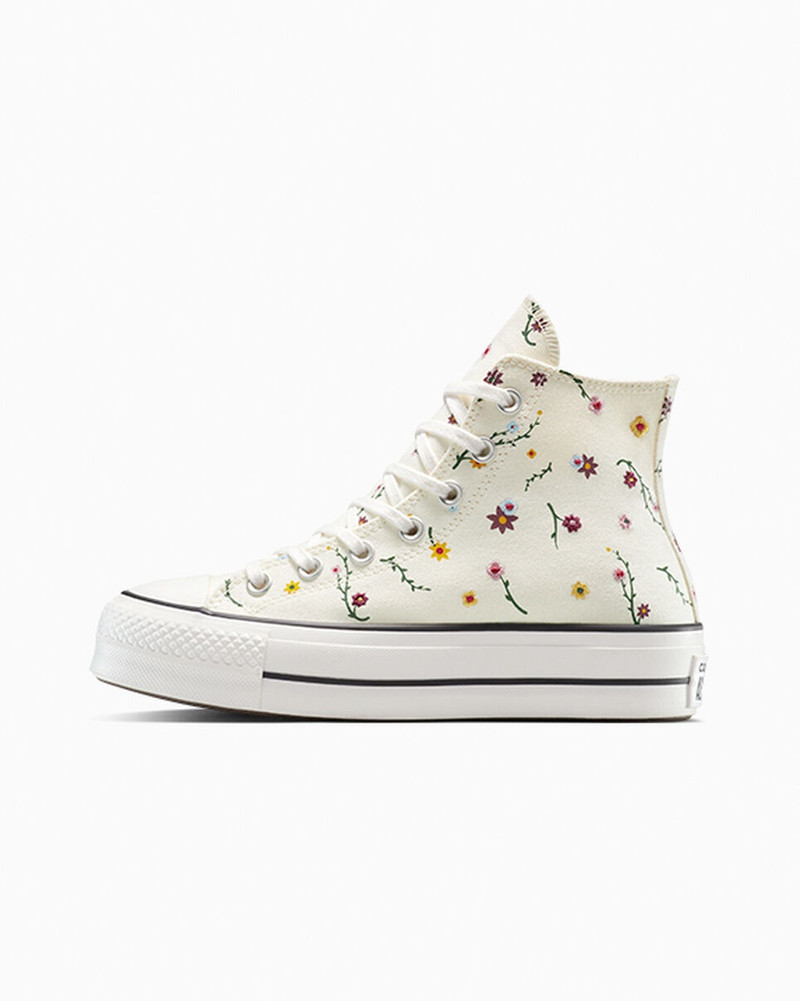 Converse Chuck Taylor All Star Lift Platform Embroidered Blooms outlook