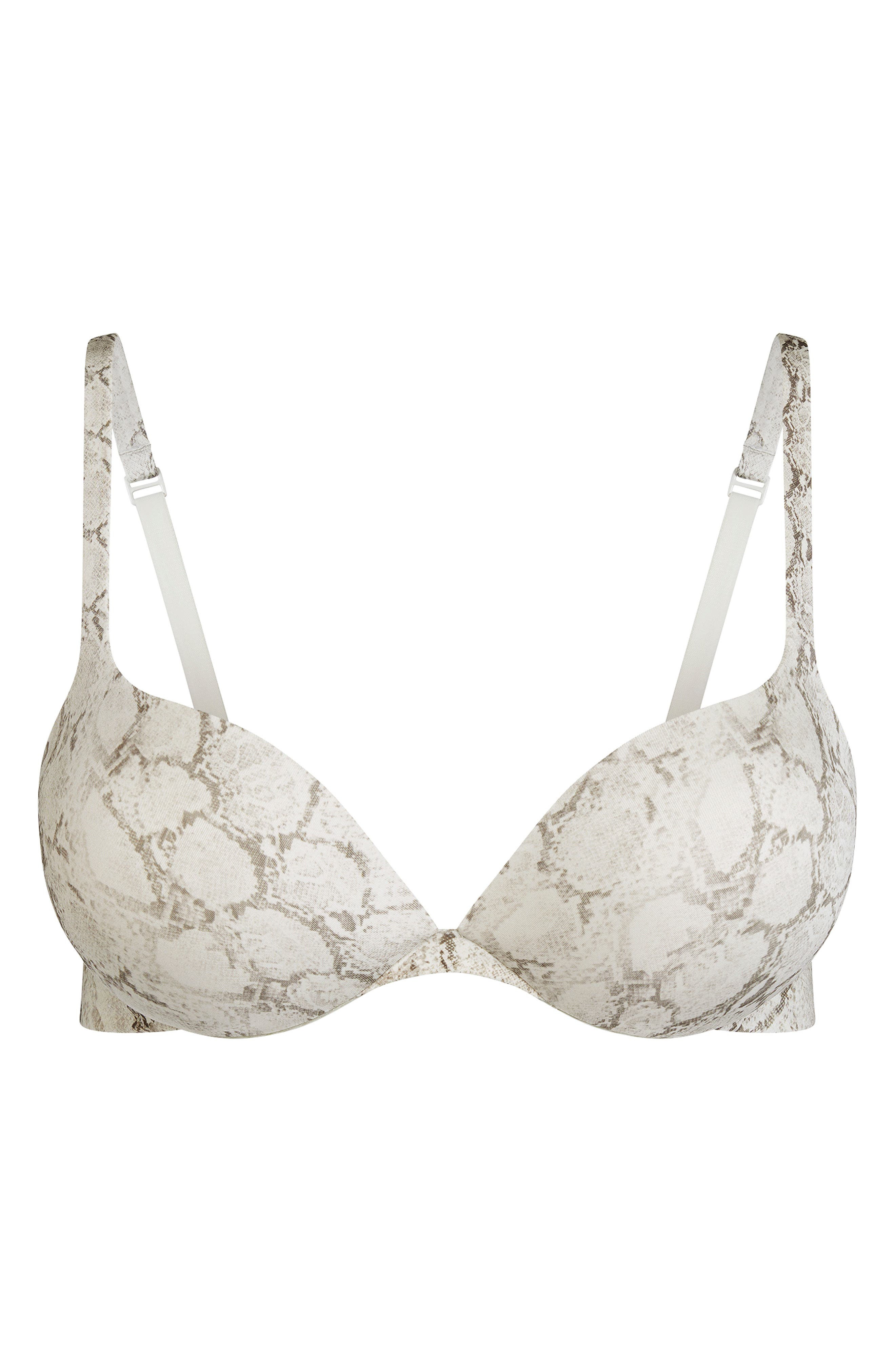 SKIMS Ultimate Teardrop Underwire Push-Up Bra in Stone Pastel Snake Print at Nordstrom - 4