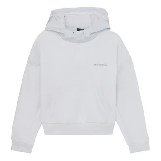 (WMNS) New Balance Sports Minimalistic Casual Pullover White Gray AWT03553-ARF - 1
