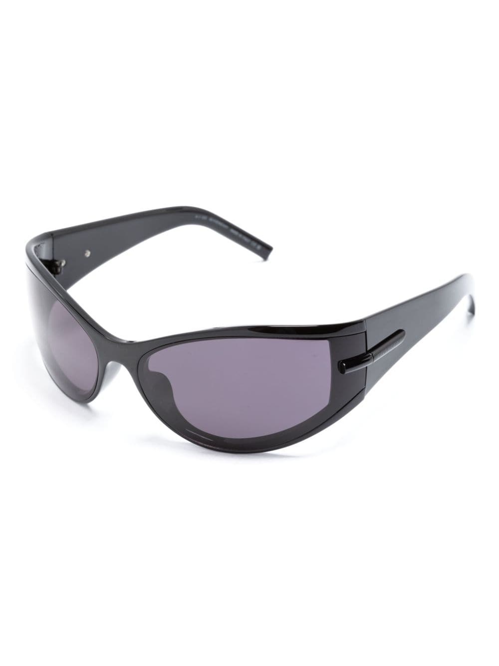 logo-engraved shield-frame sunglasses - 2