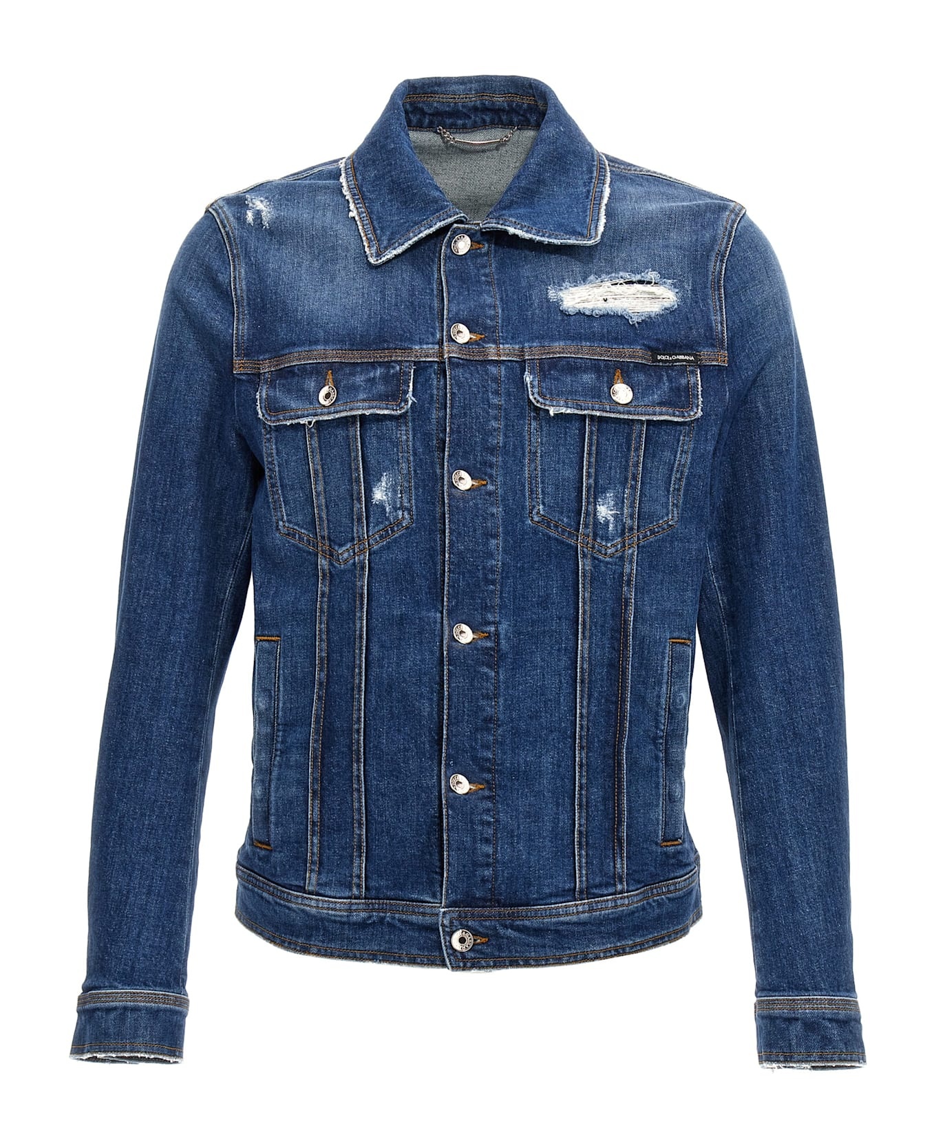 Denim Jacket With Used Effect - 1