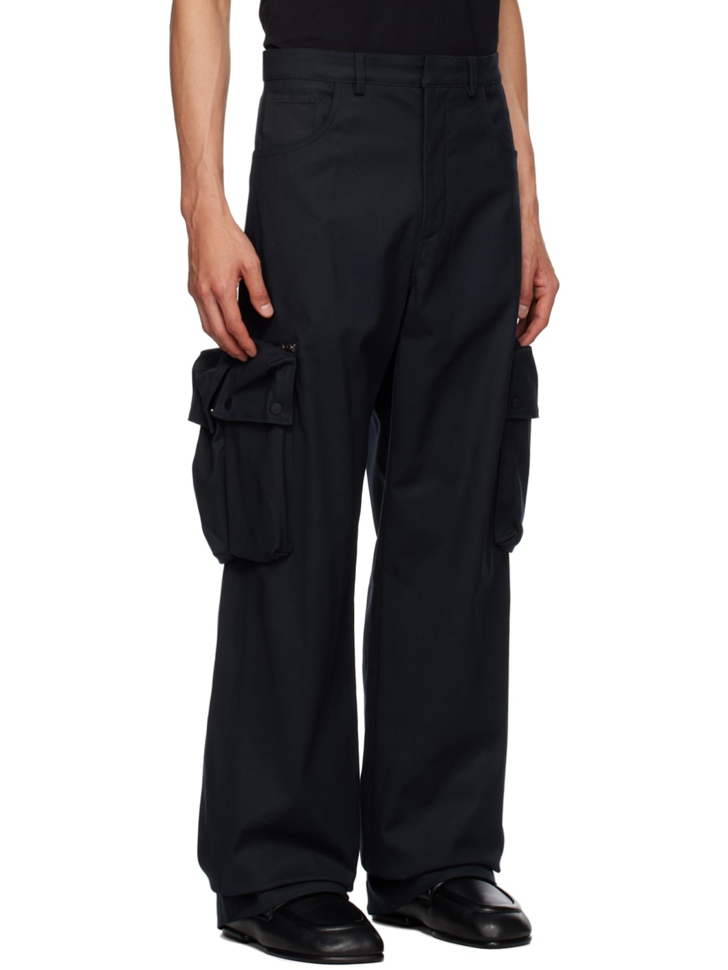 Navy Concealed Pocket Cargo Pants - 2