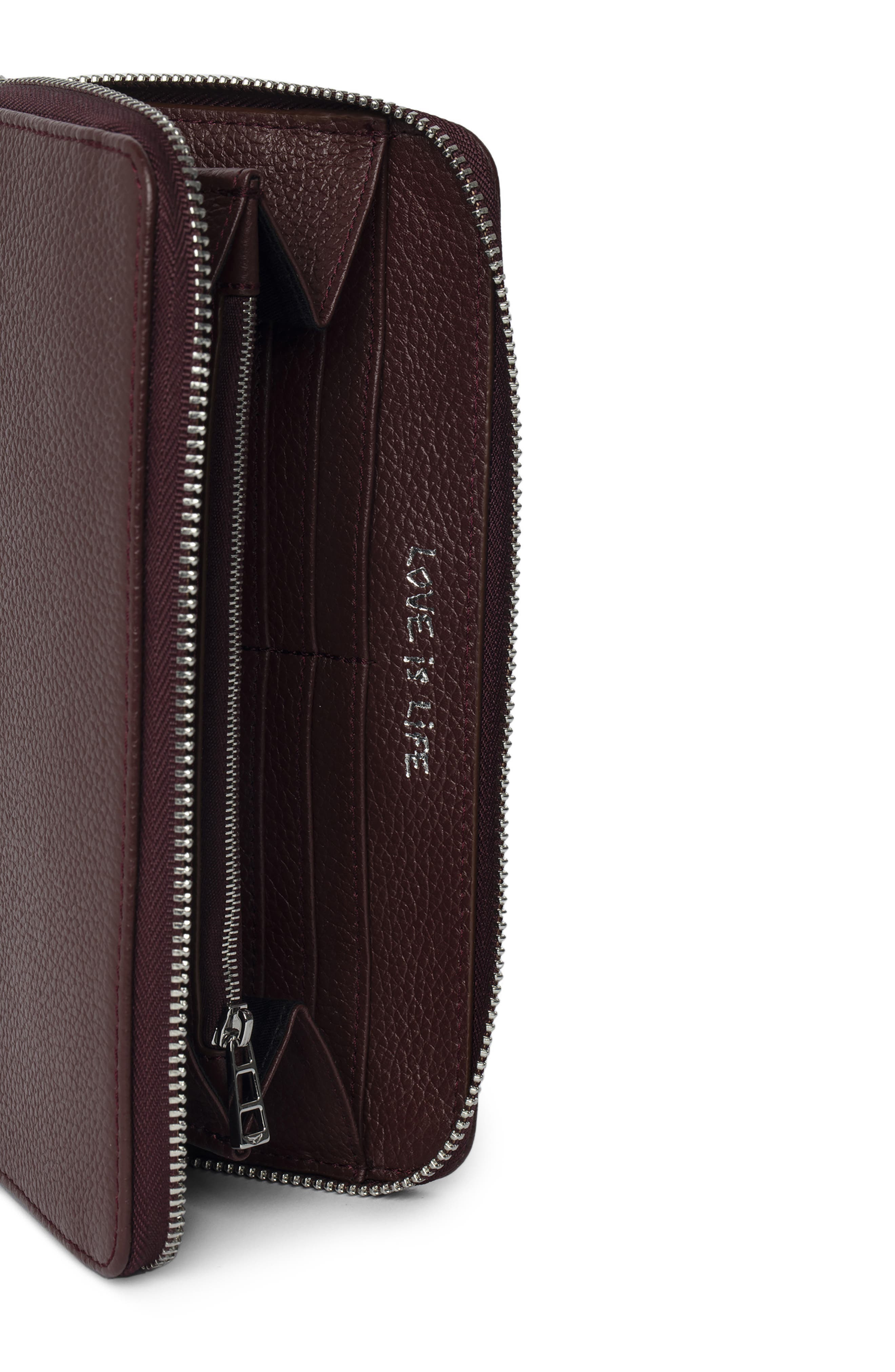 Zadig & Voltaire Compagnon Leather Zip Wallet in Fierce at Nordstrom - 4