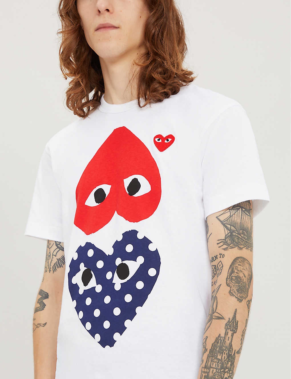 Heart-print cotton-jersey T-shirt - 4