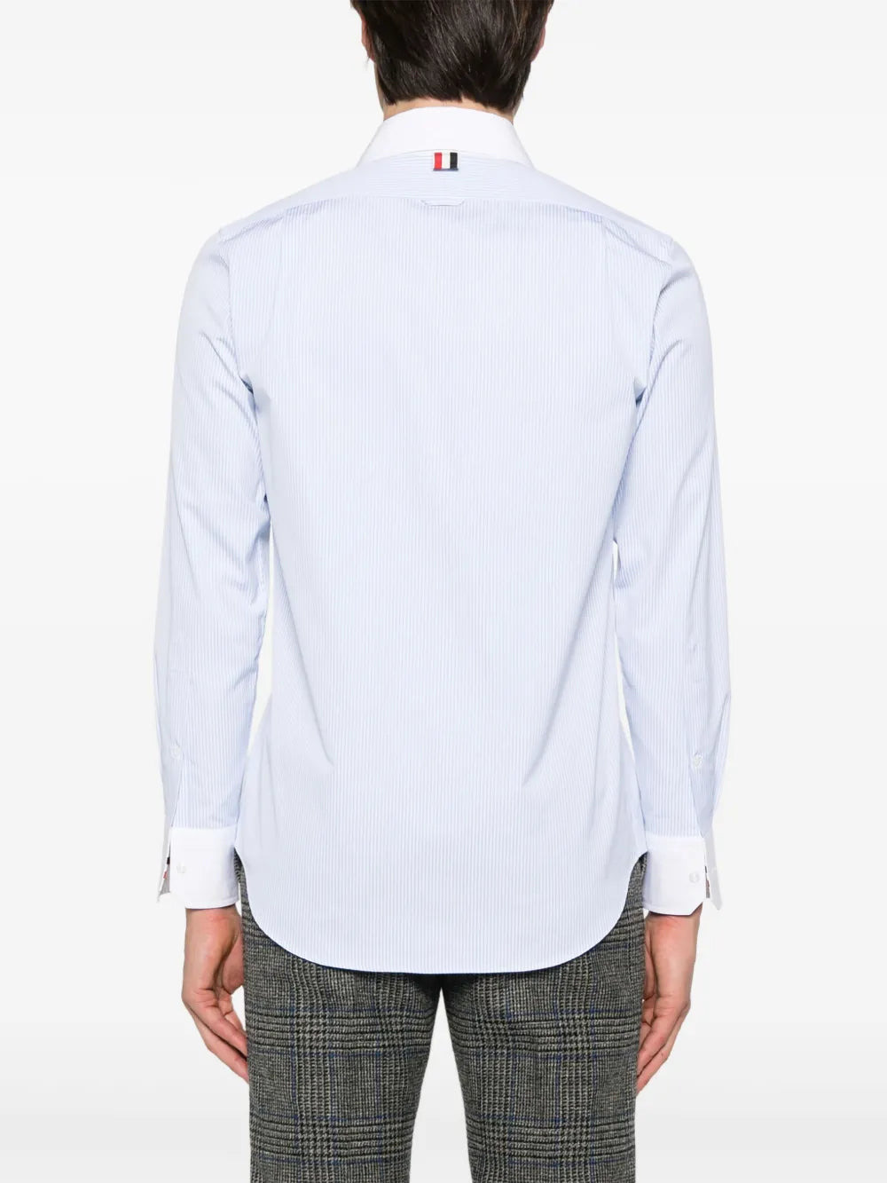 Micro University Striped Poplin Straight Fit Shirt Men - 4