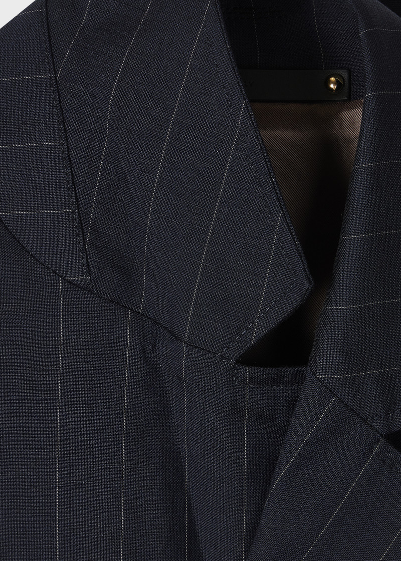 Navy Wool-Linen Pinstripe Co-ord 12