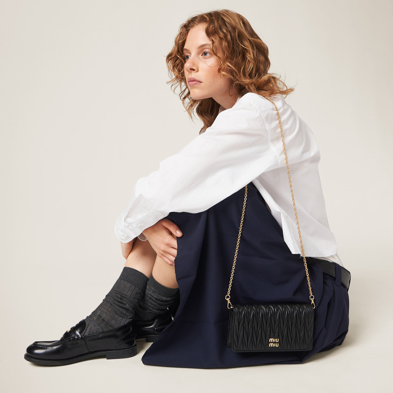 Matelassé nappa leather smartphone case 3