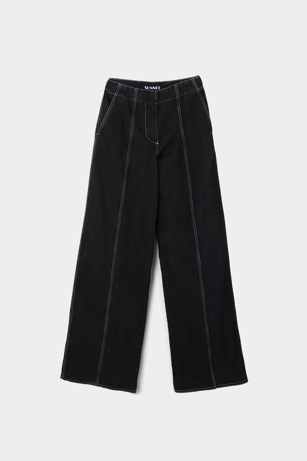 JUMP PANTS / washed denim / black - 1