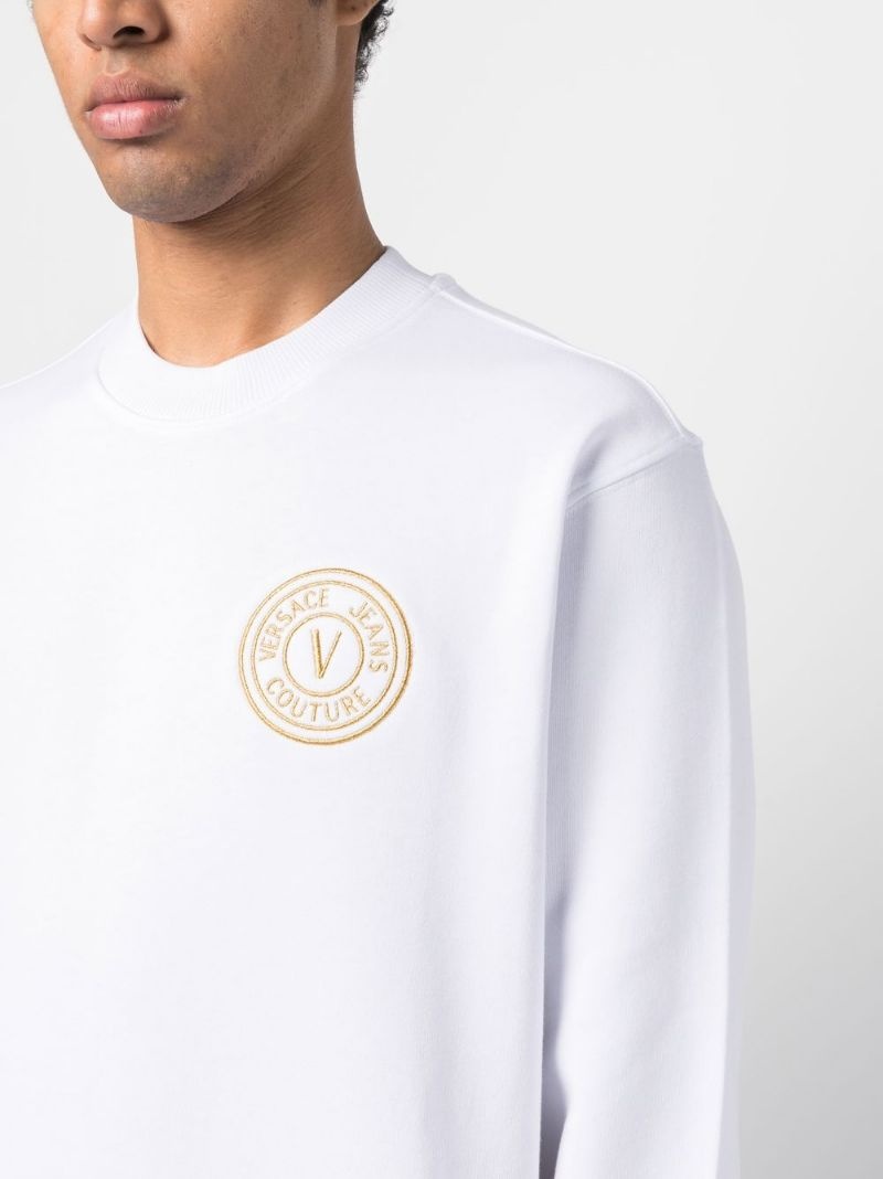 logo-embroidered long-sleeve sweatshirt - 5