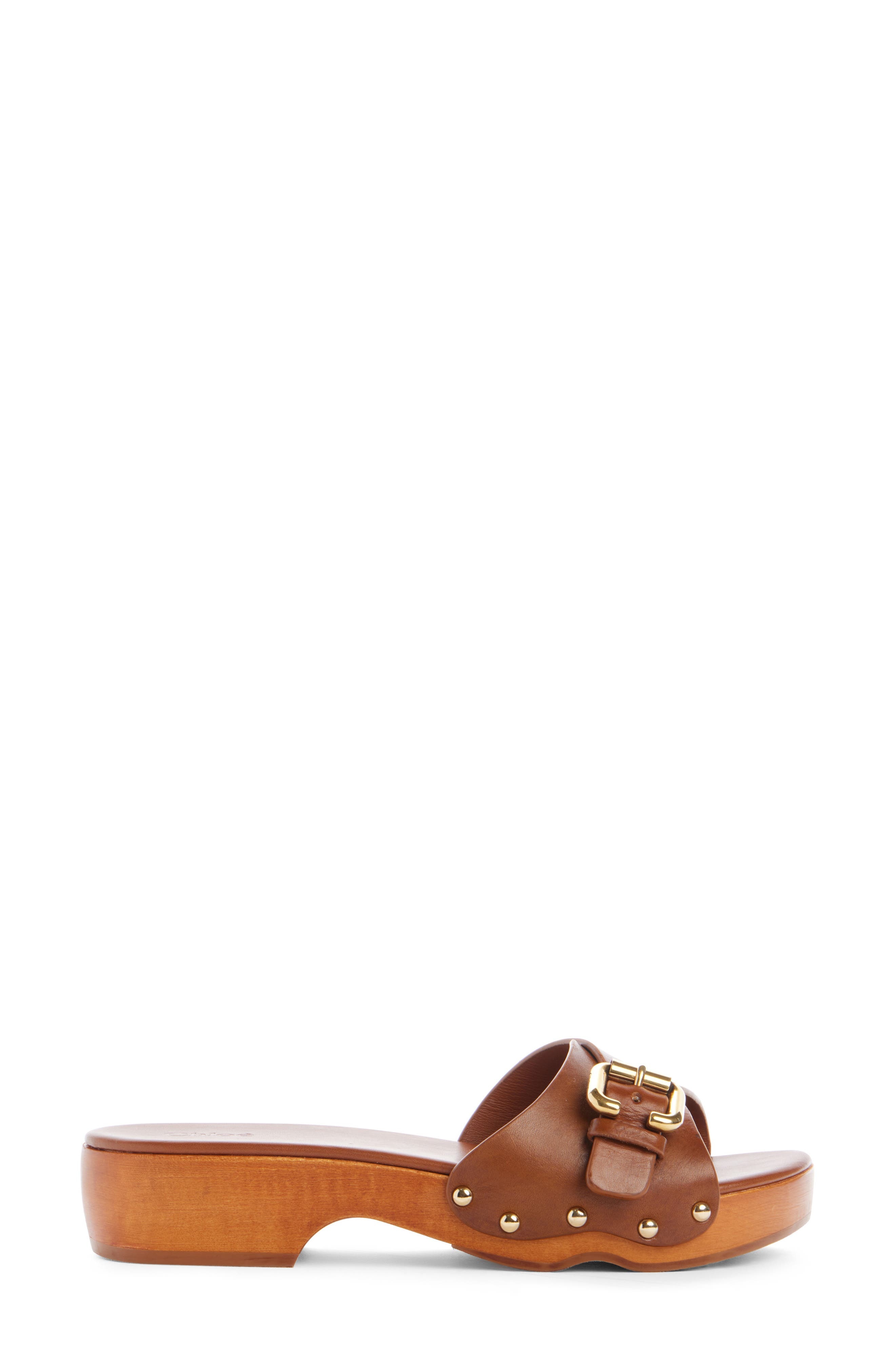 Chloé Jeannette Platform Slide Sandal in Ginger Brown at Nordstrom - 3