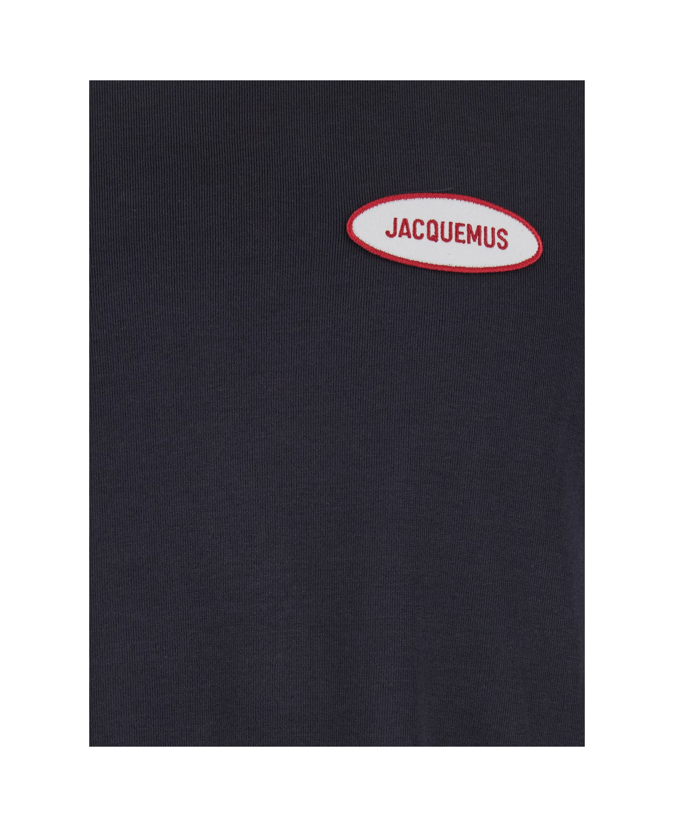 'le T-shirt Stazione' Blu Crewneck T-shirt With Logo Patch On The Front In Cotton Jersey Man - 3