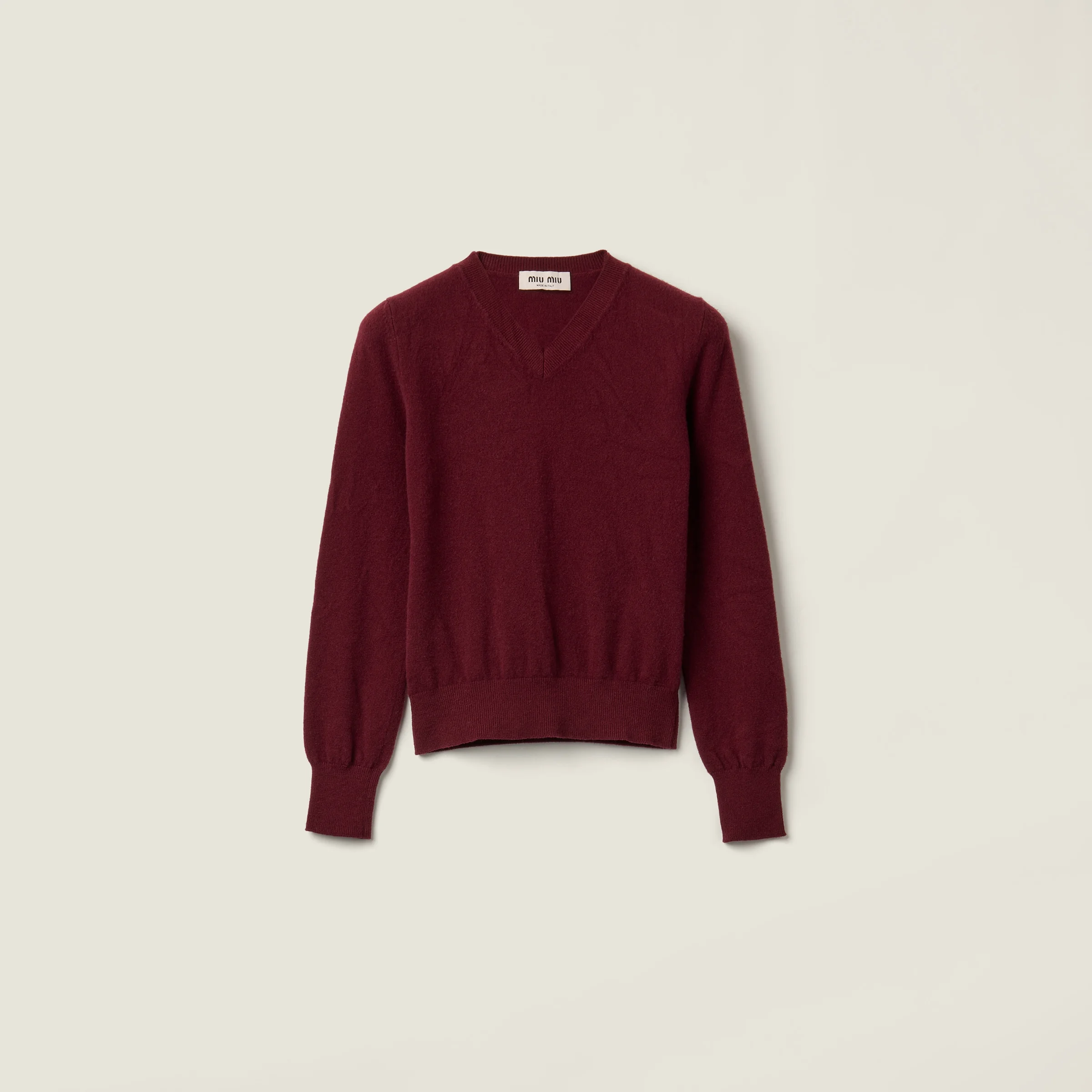V-neck wool cardigan - 1