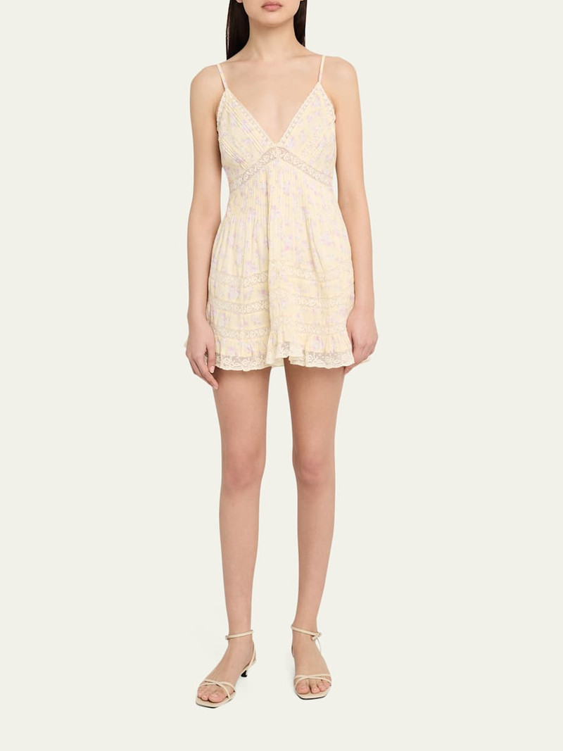 LoveShackFancy Alonna Floral Mini Dress outlook