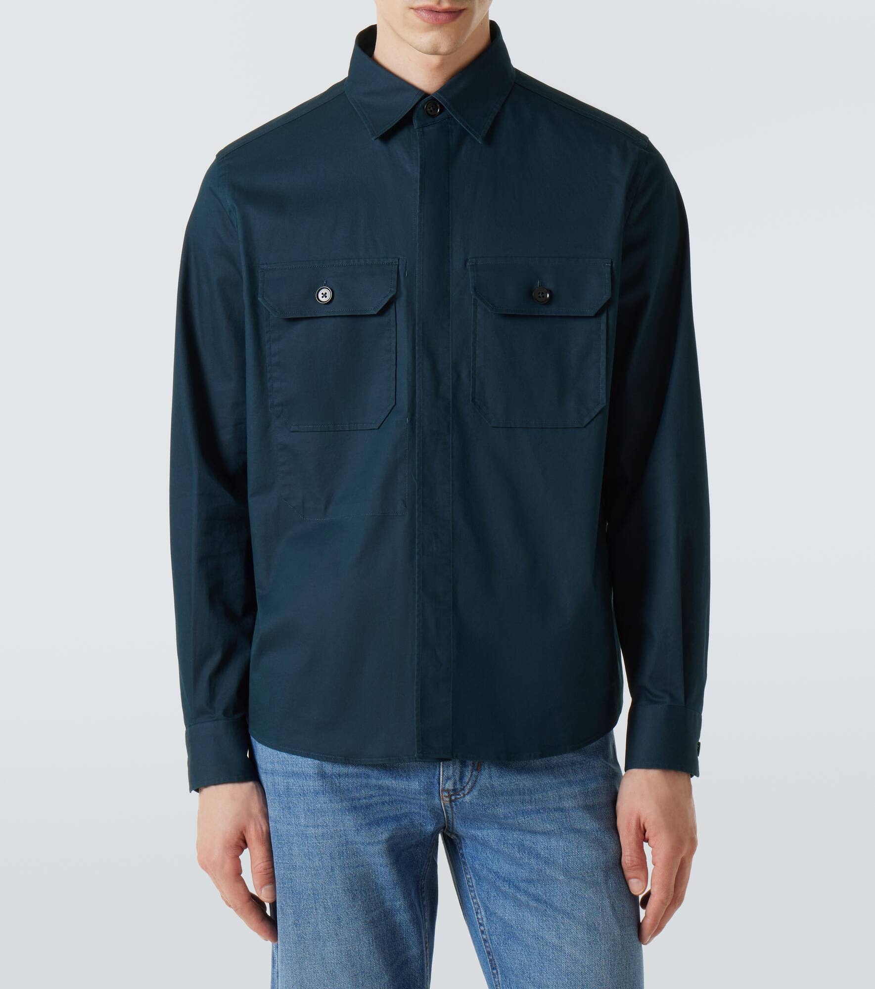 Cotton-blend overshirt - 3