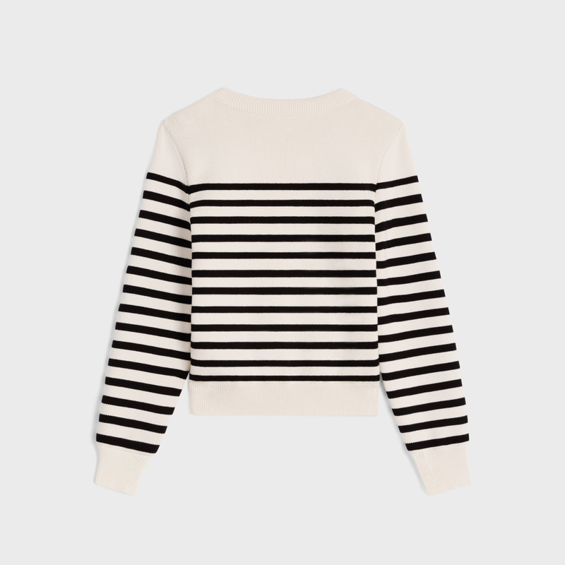 CELINE crew neck marinière sweater in cotton outlook